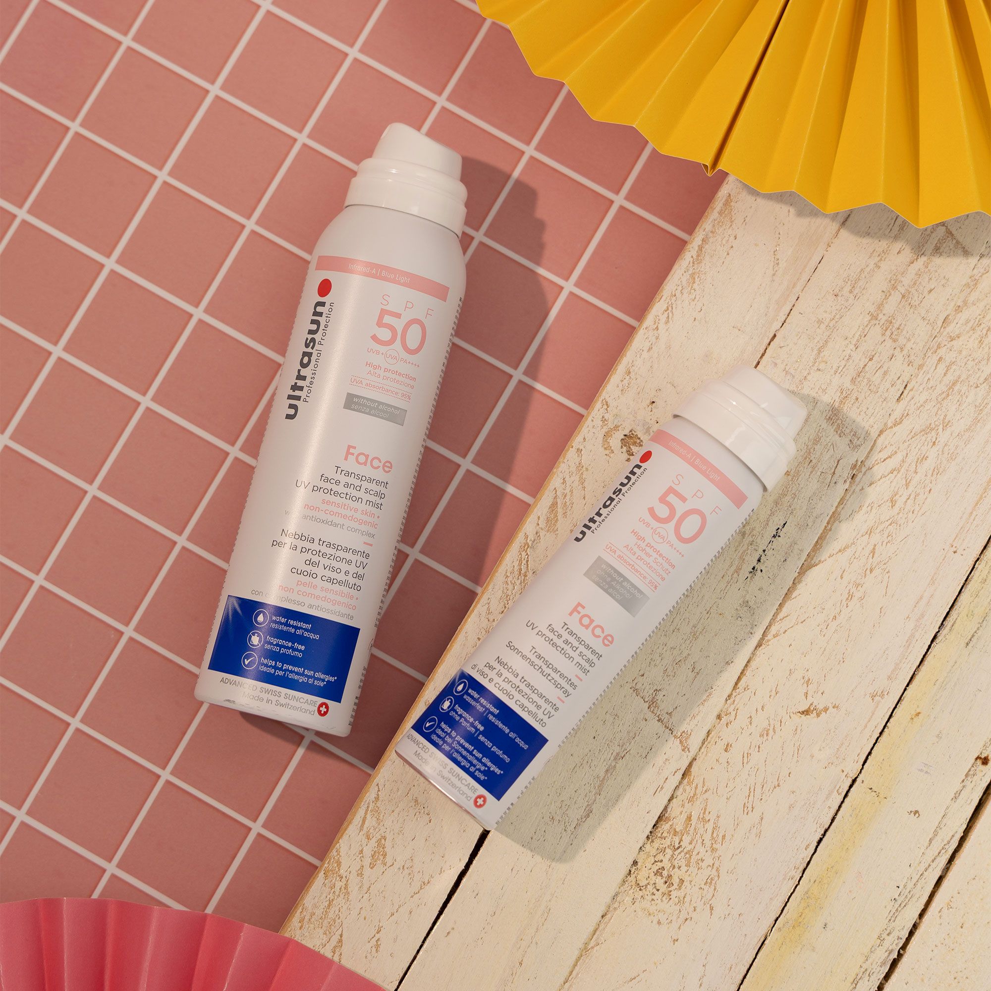Ultrasun
Protezione solare
viso e capelli SPF50
(75ml + 150ml)