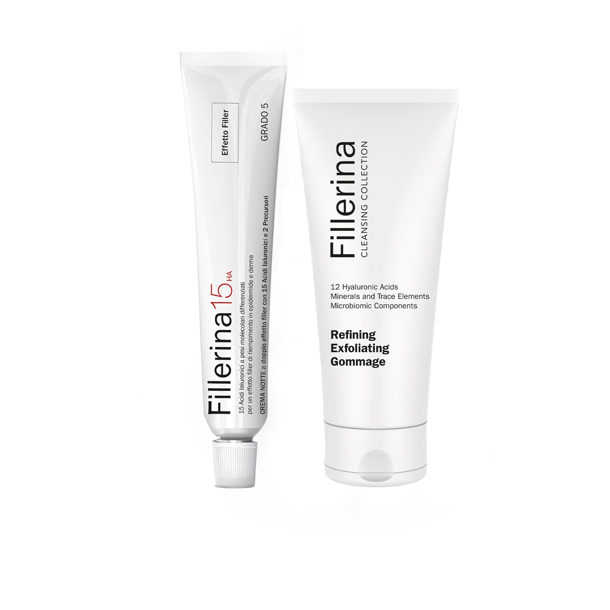 Fillerina
5HA Crema Notte
Grado 5° (50ml)+
Esfoliante (75ml)