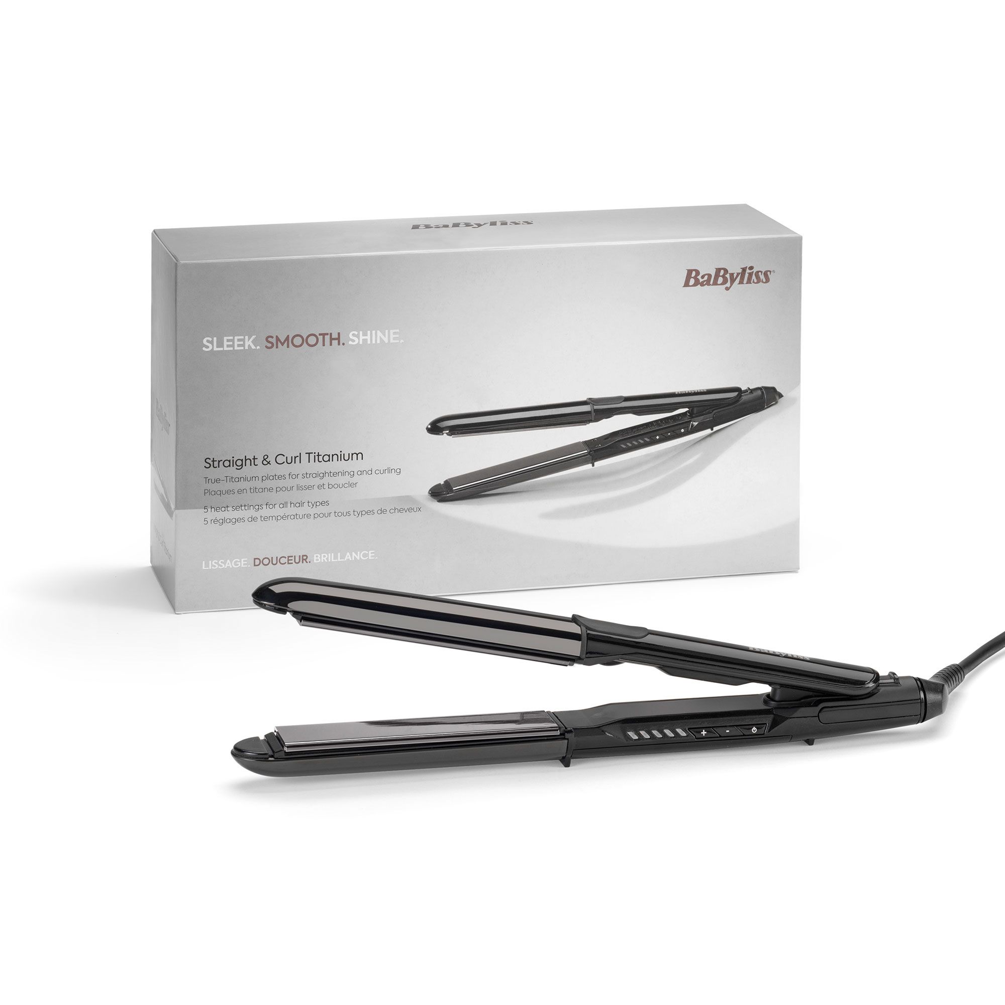 Babyliss
Piastra 2in1
Straight And Curl
lisci e onde