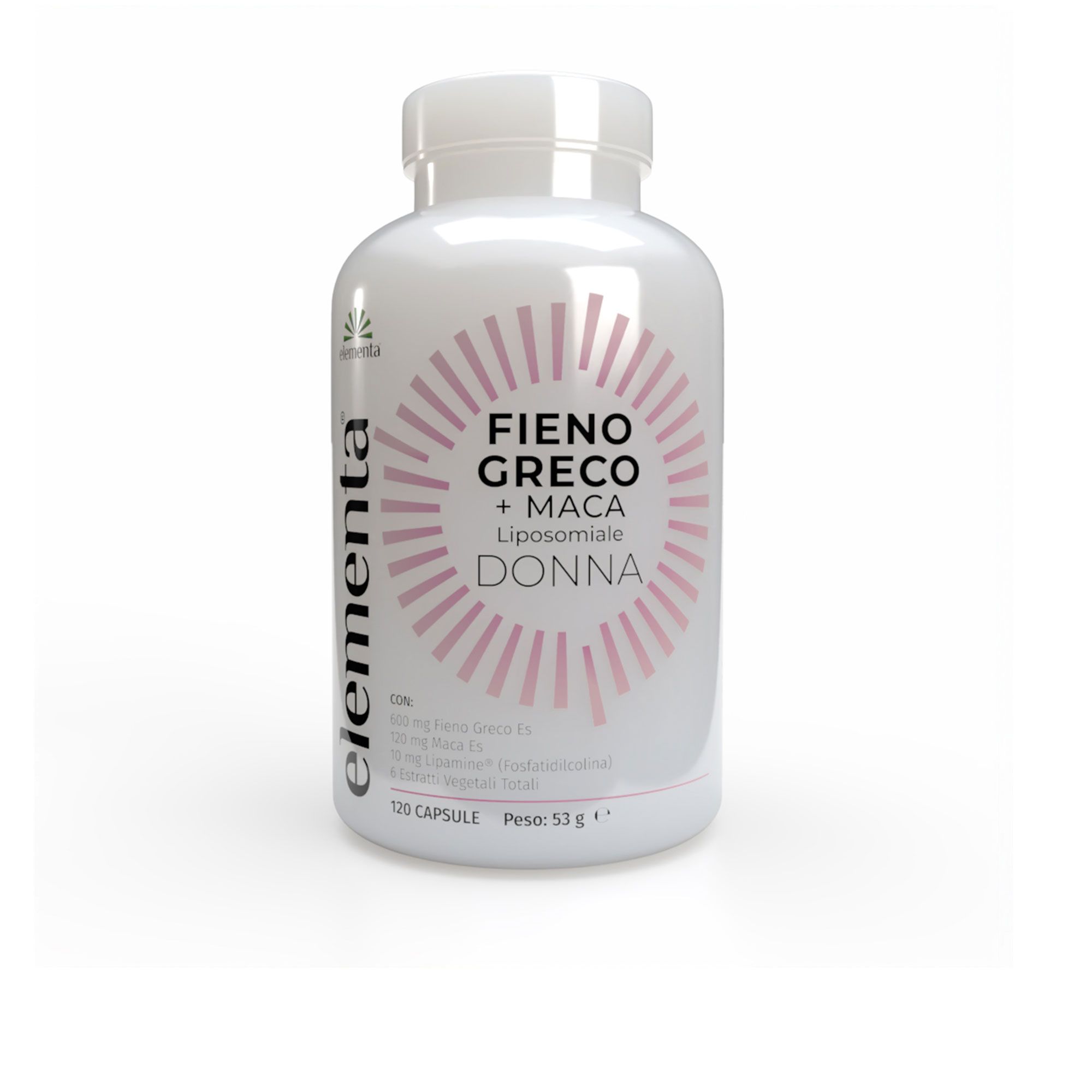 Elementa
Integratore
Fieno Greco + Maca
Liposomiale (120 cps)