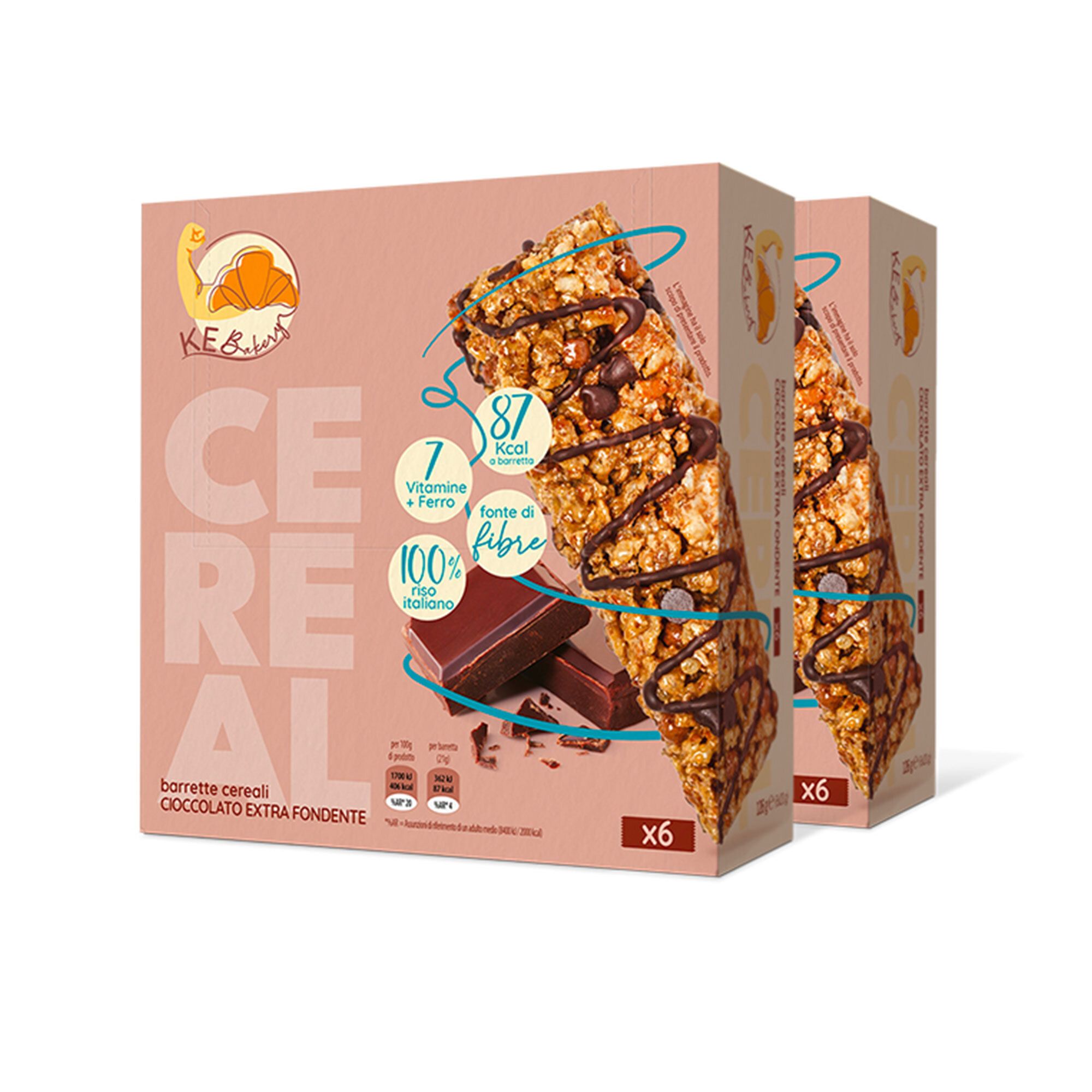 QVC Ke Bakery 2 confezioni da 6 barrette di cereali gusto a scelta