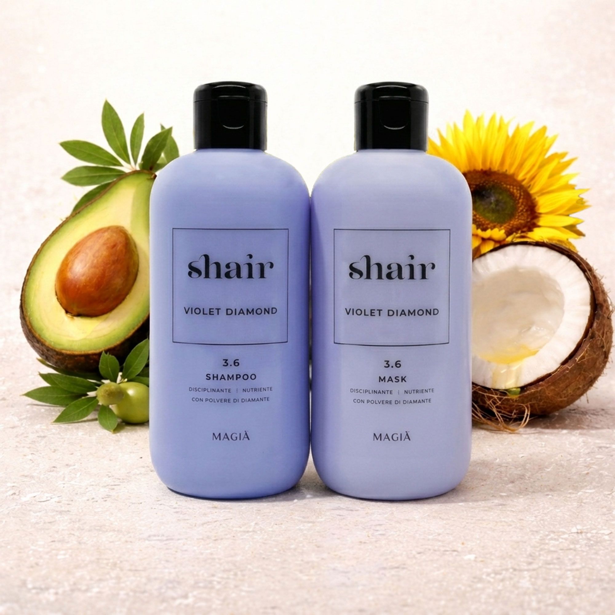Shair
Shampoo e maschera
Violet Diamond
capelli ricci 2x250ml