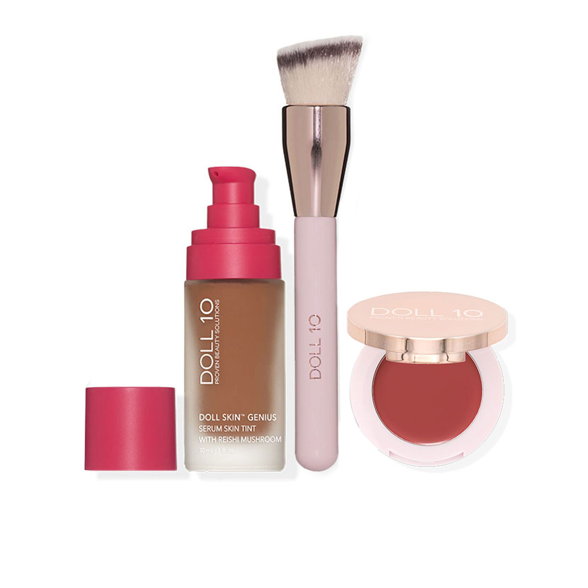 QVC Doll10 Kit Skin Genius™: fondotinta + blush + pennello