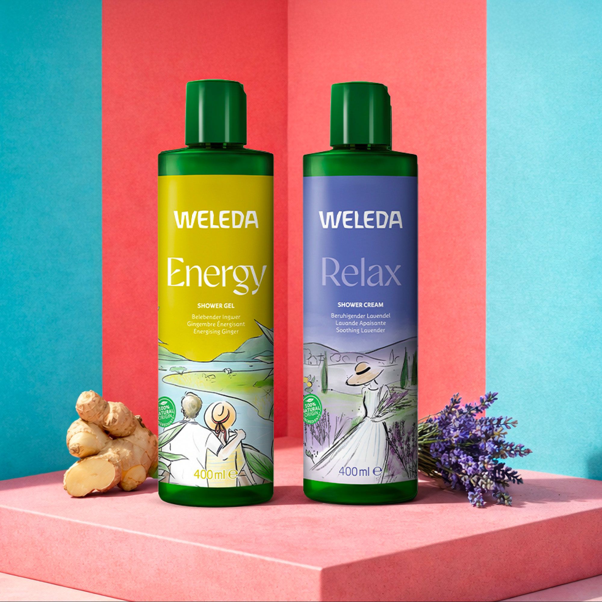 Weleda
Gel doccia Lavanda
(400 ml) e Energy
Zenzero (400 ml)