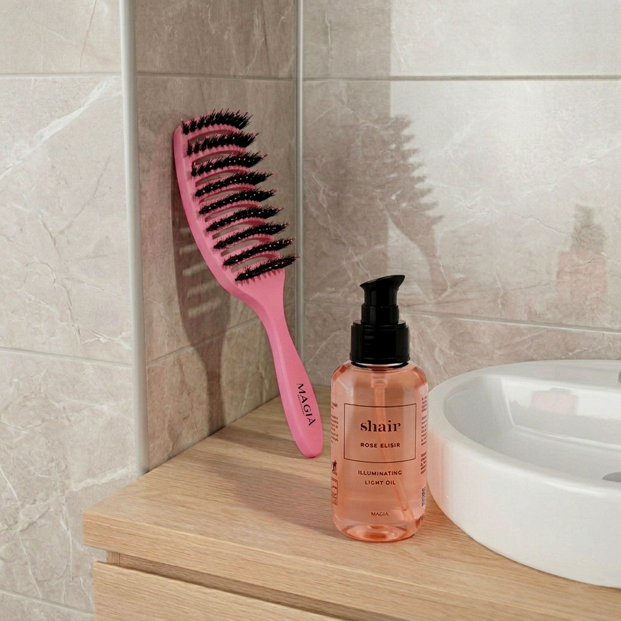 Shair
Olio capelli
Rose Elisir (100 ml)
e spazzola