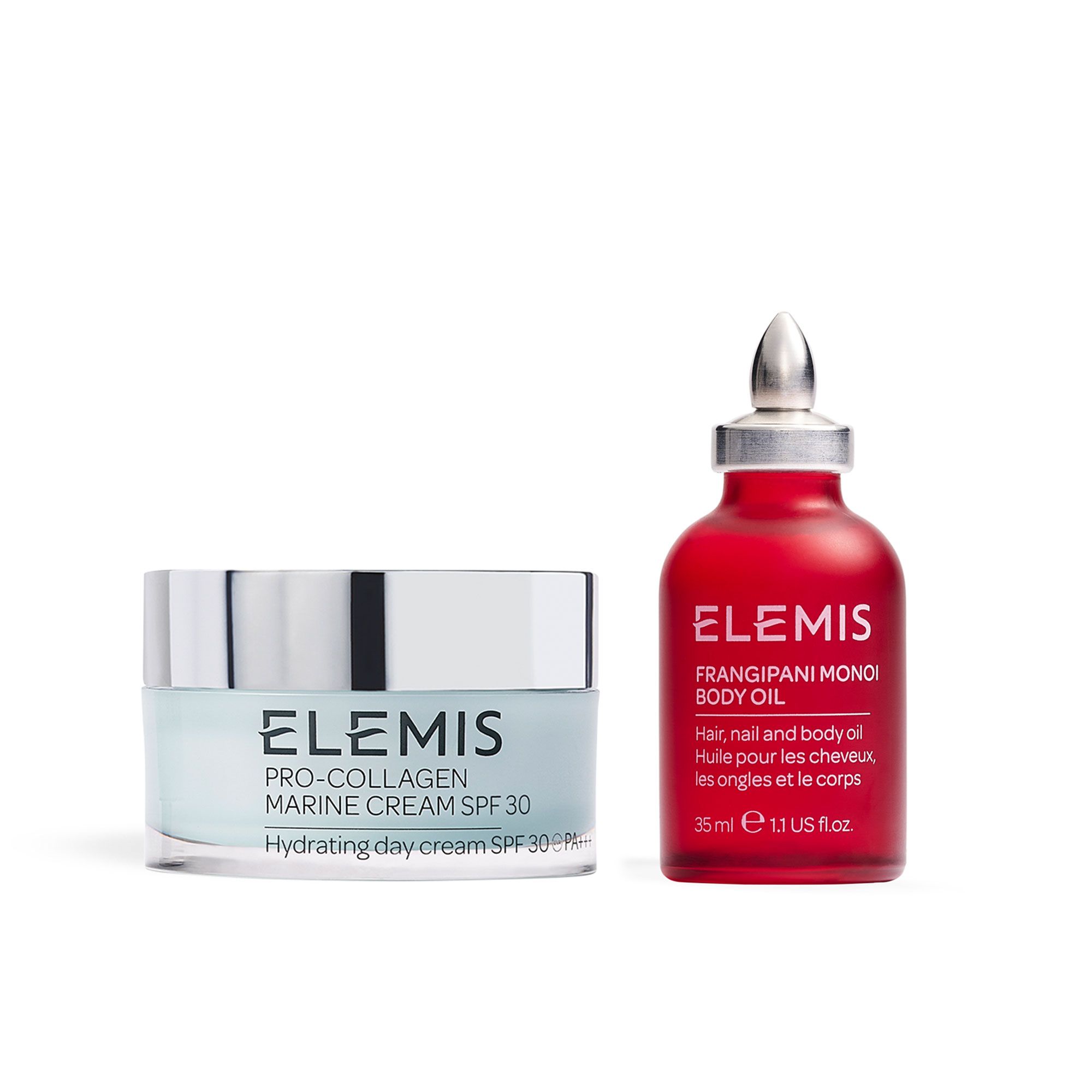 Elemis
Crema giorno SPF30
(100ml) e olio corpo
(35ml)