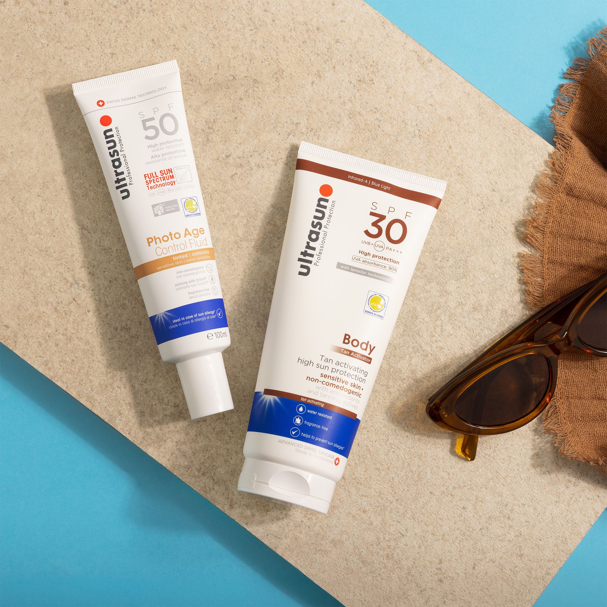  Ultrasun
Kit 2 solari
variante Family
o Tan (200ml + 100ml)