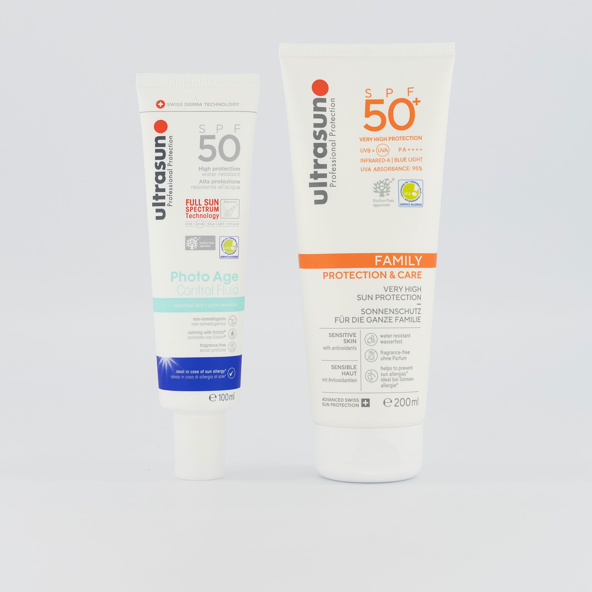 Ultrasun Kit 2 solari variante Family o Tan (200ml + 100ml)