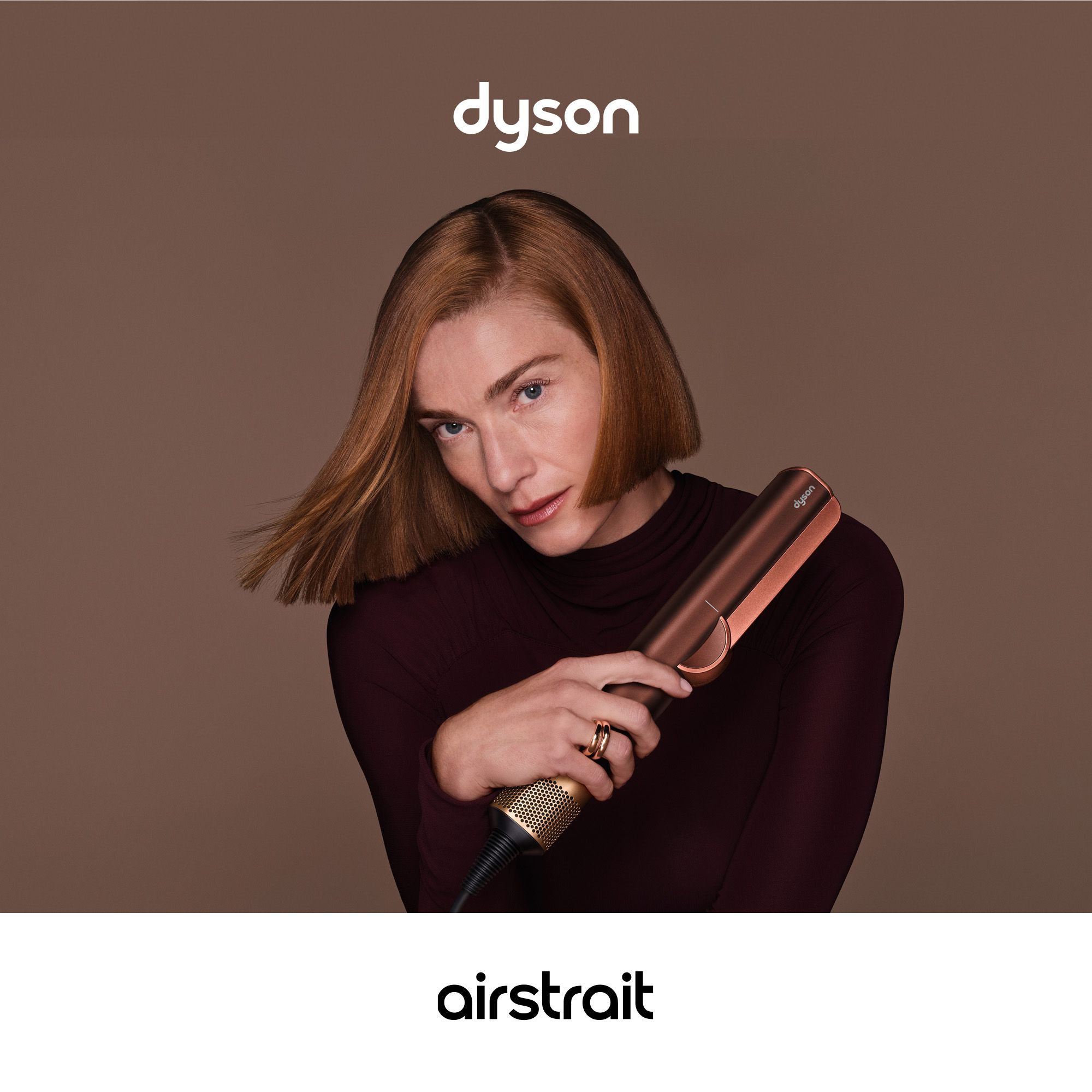 Dyson Airstrait™ Piastra con travel bag Copper Plum