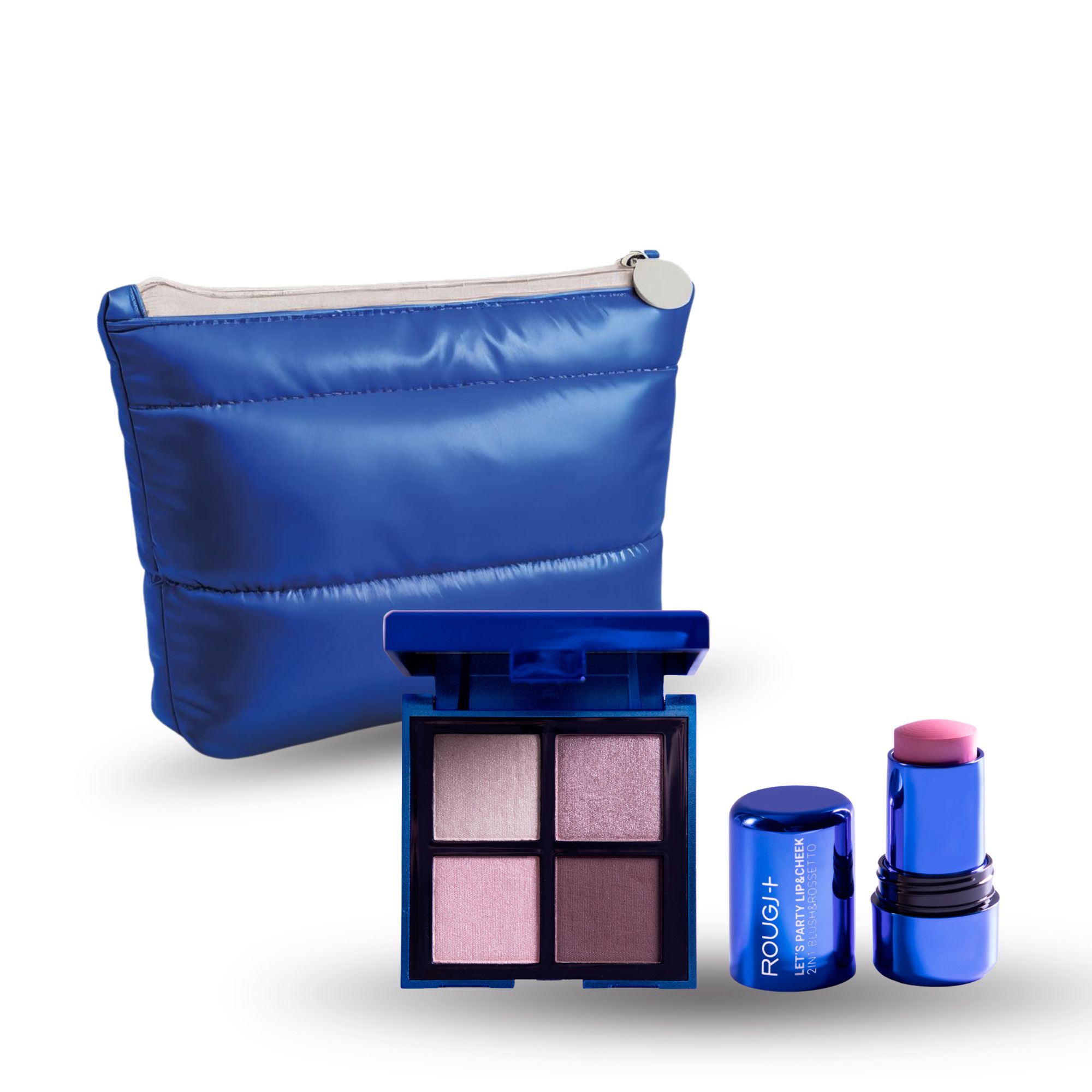 Rougj
Palette occhi (8g),
Lip&Cheek (5g)
e pochette blu