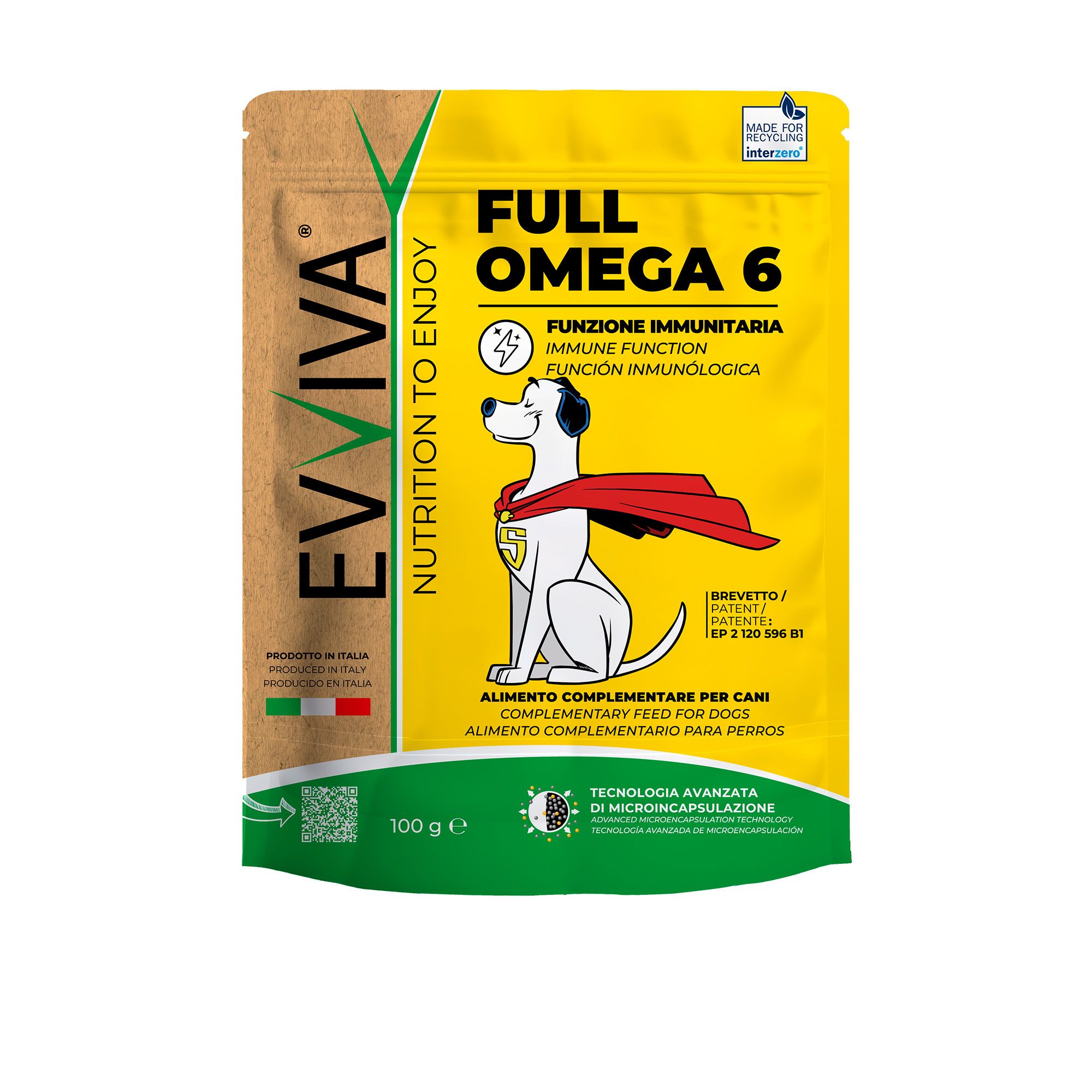 Evviva Pet
Integratore per
cani Full Omega6
(100g)