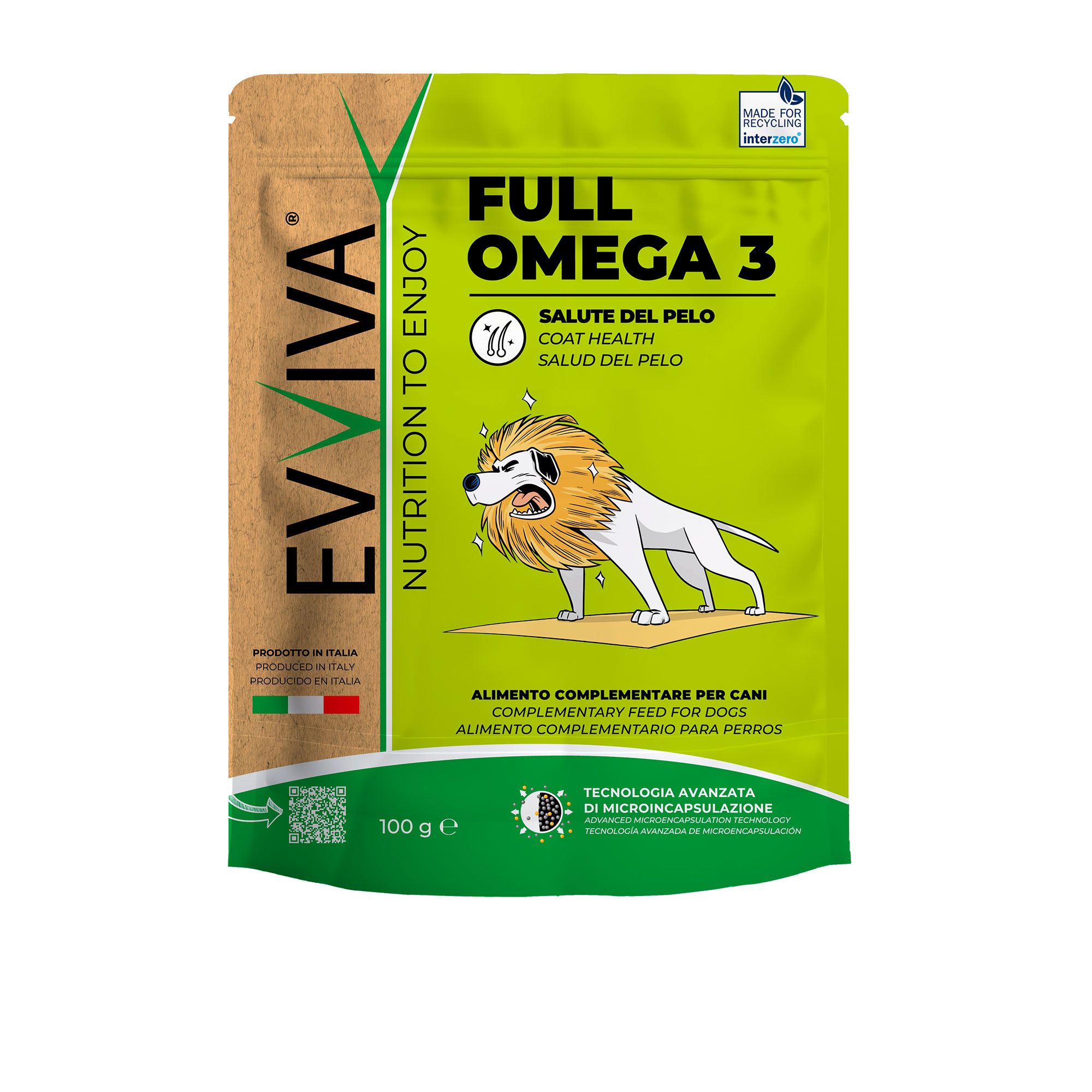 Evviva Pet
Integratore per
cani Full Omega3
(100g)