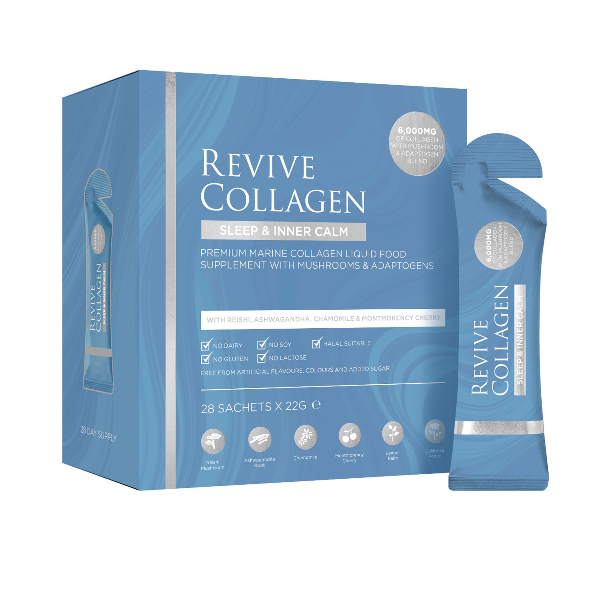 Revive Collagen
Integratore
Sleep & Inner Calm
(28 bustine da 22 g)