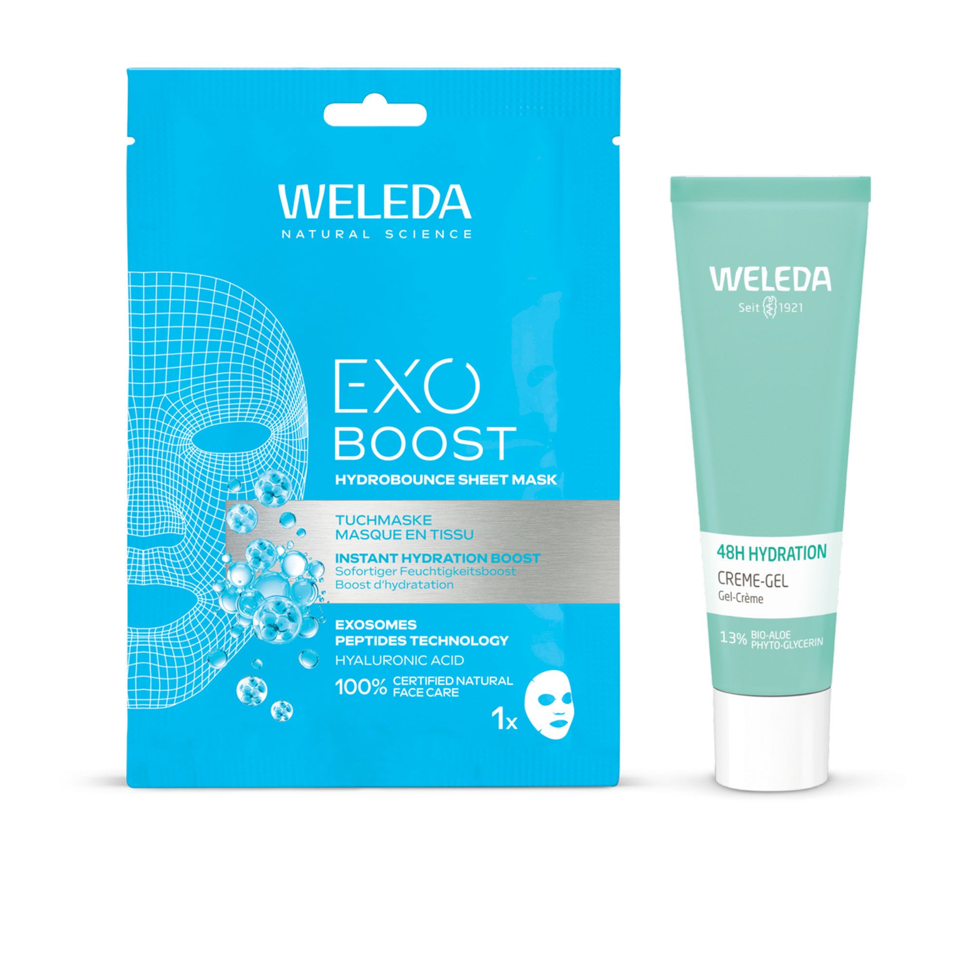 Weleda Kit viso Hydra+: maschera (20ml) e crema (30ml)