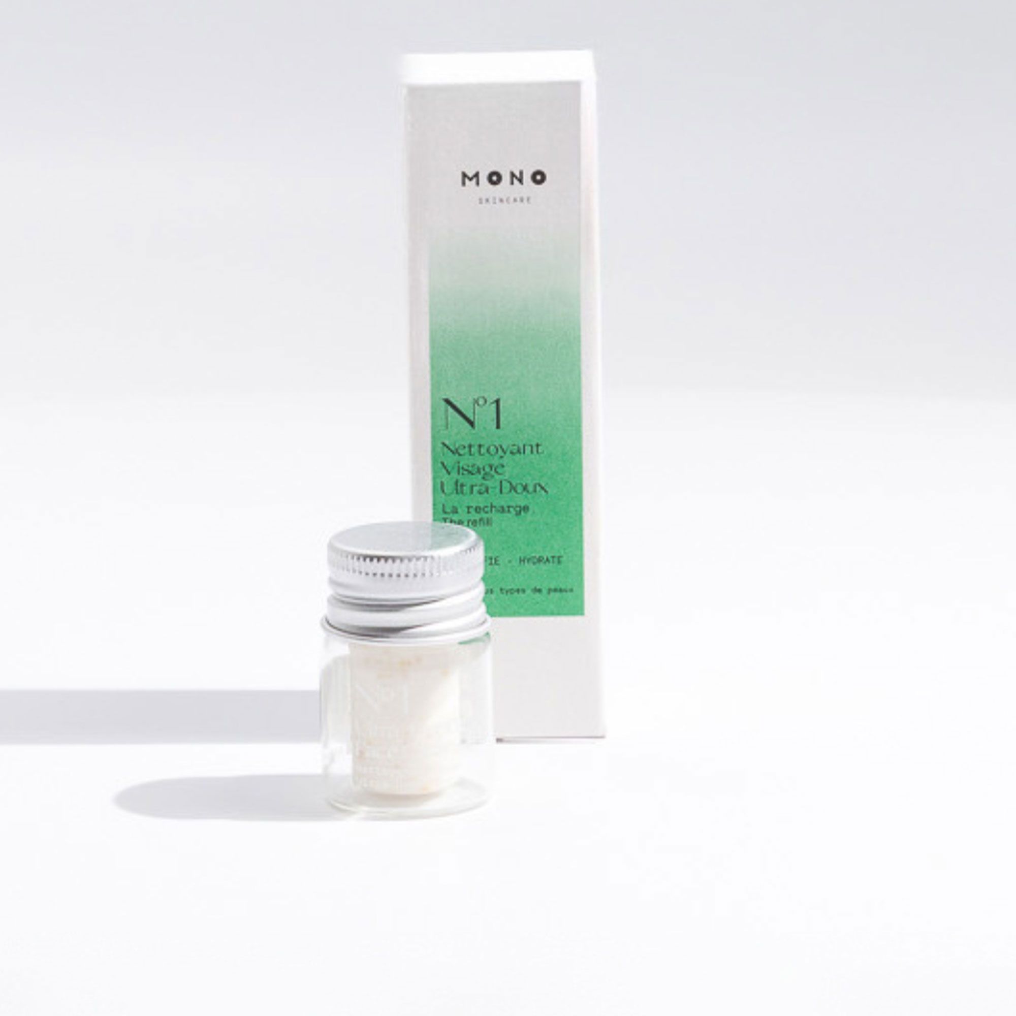 MONO Skincare
Ricarica detergente
viso in compressa
(8,5g)