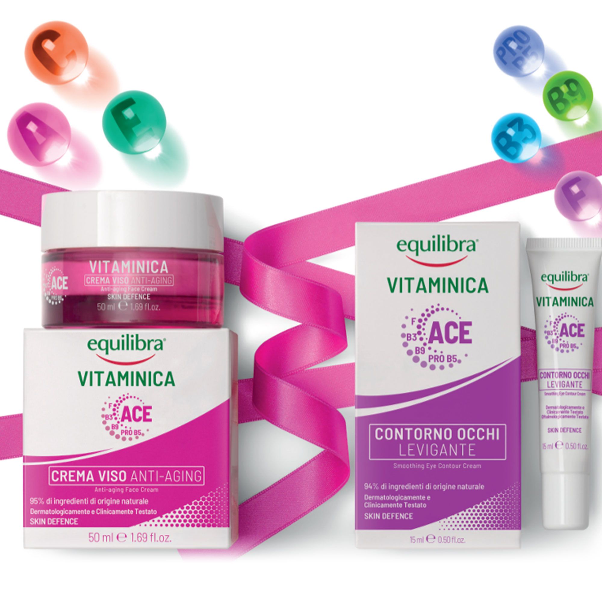 Vitaminica
Crema viso Anti-Aging
(50ml) e crema occhi
Levigante (15ml)