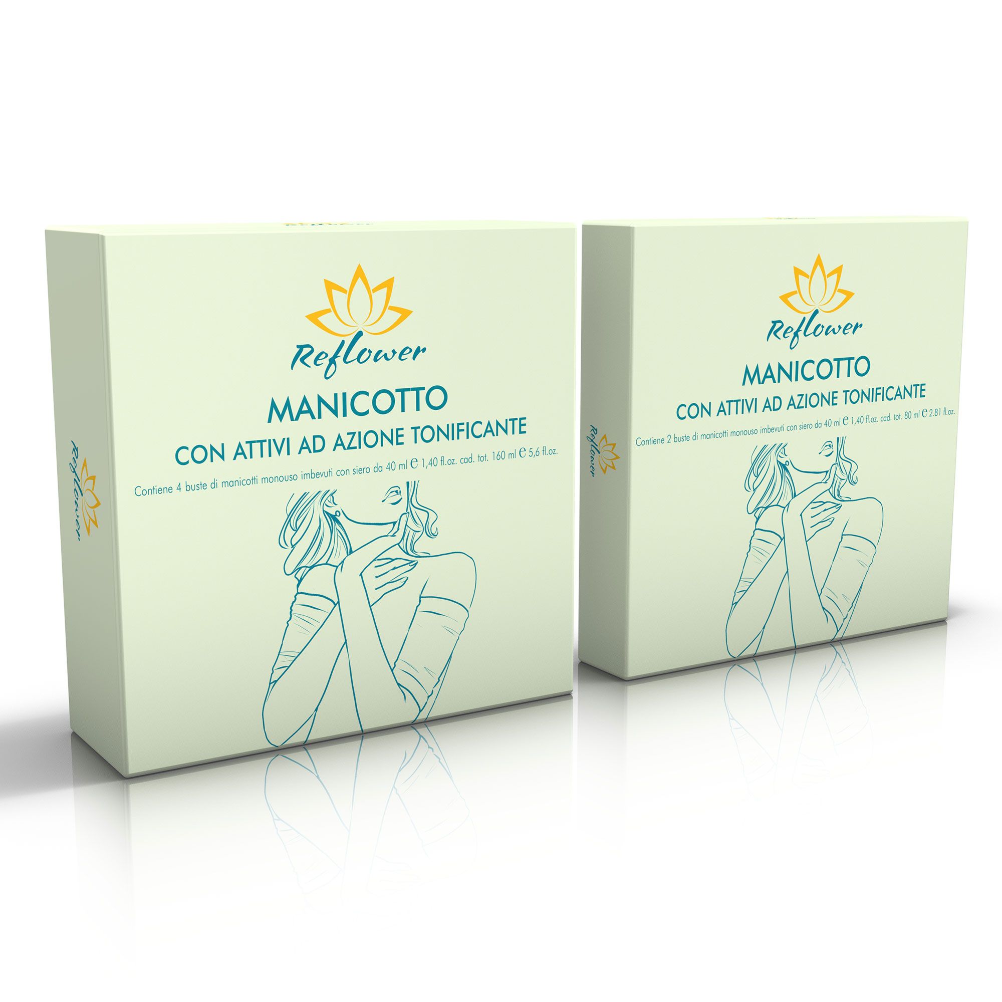 Reflower
Manicotti monouso
con siero tonificante
(6 pz)