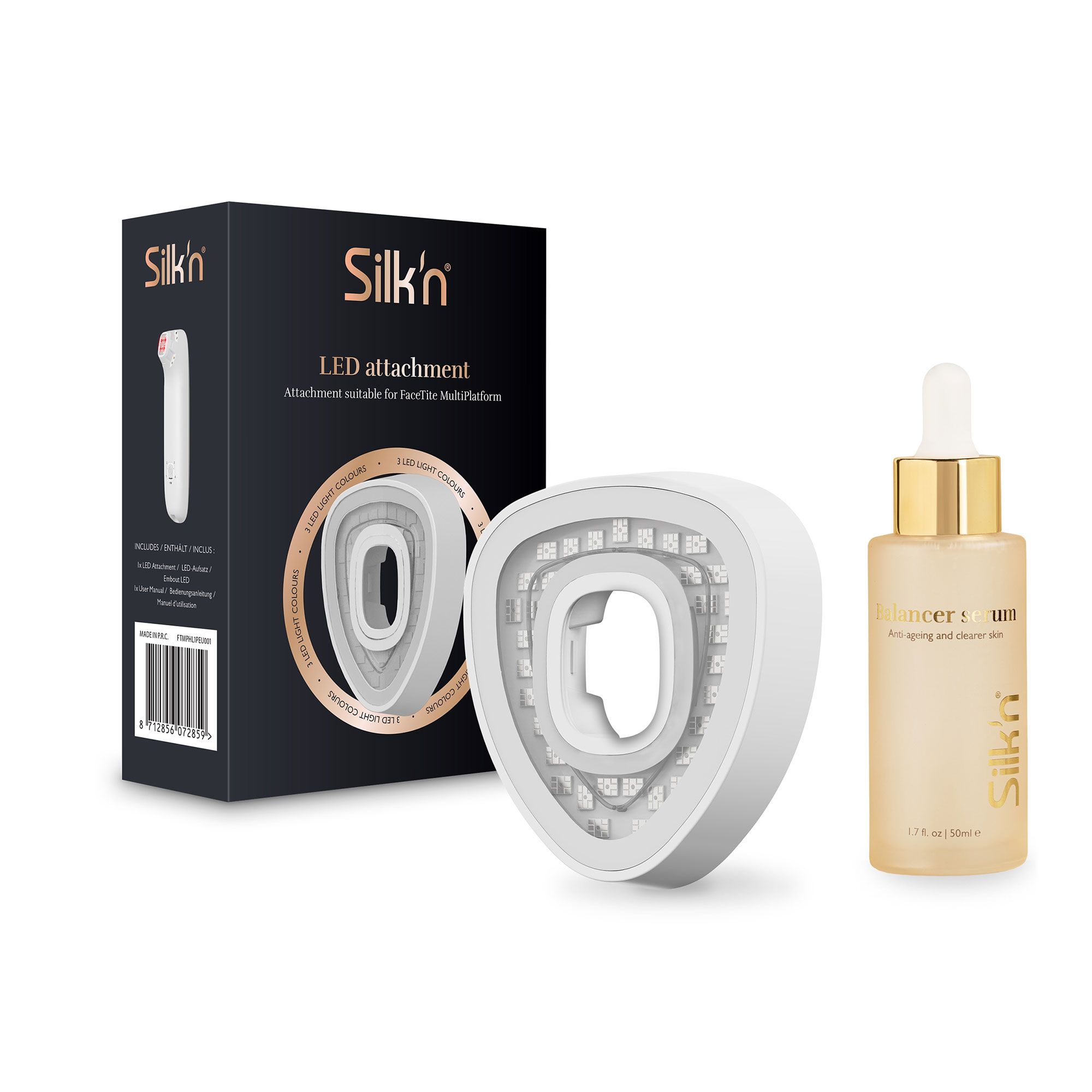 Silk’n
Testina LED per Face
Tite e siero Balancer
(50ml)