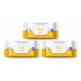 Brand Italia
Salviette monouso
detergenti pelo
e zampe (3x50pz)