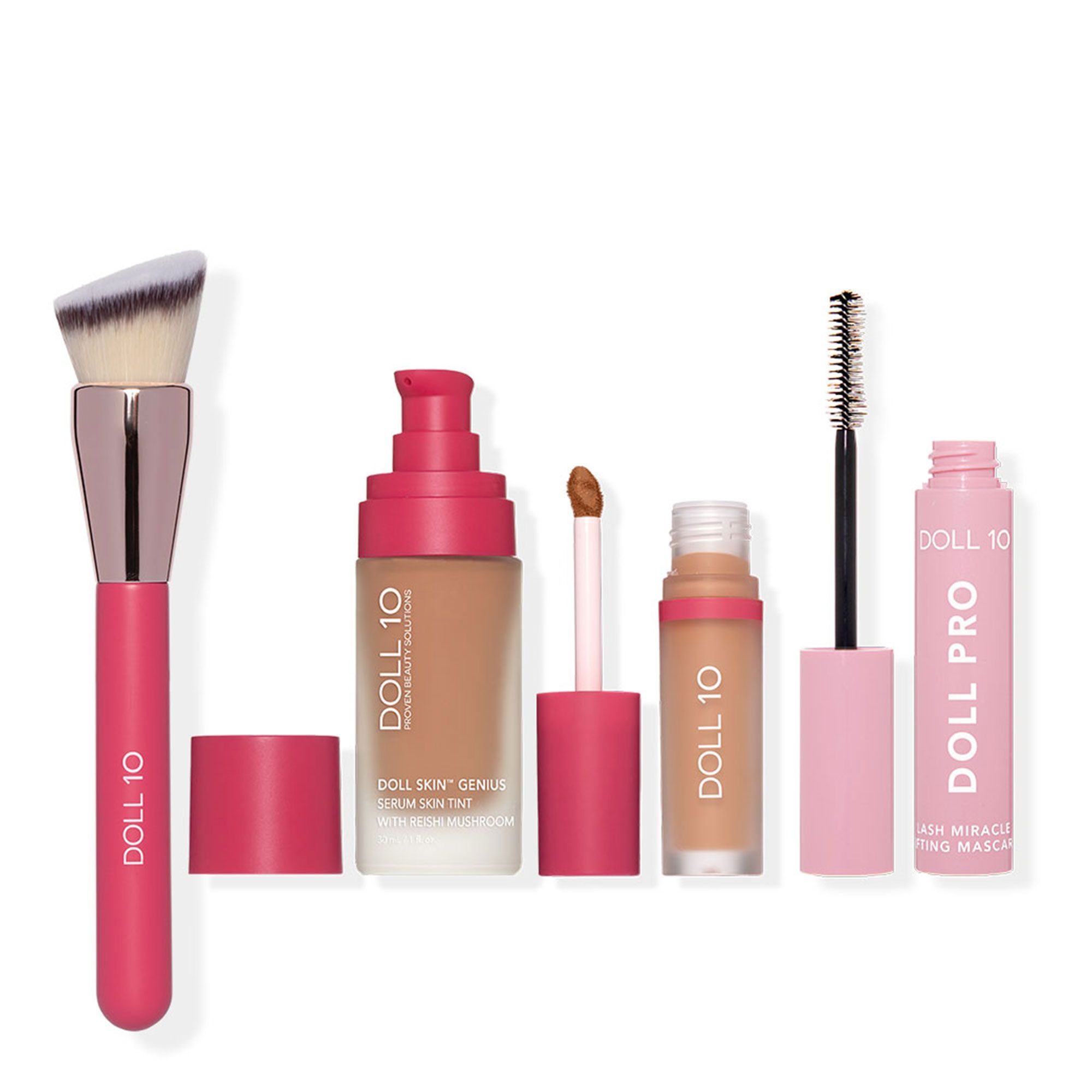 Doll10
Kit make up 4 pezzi:
fondotinta, pennello,
correttore e mascara