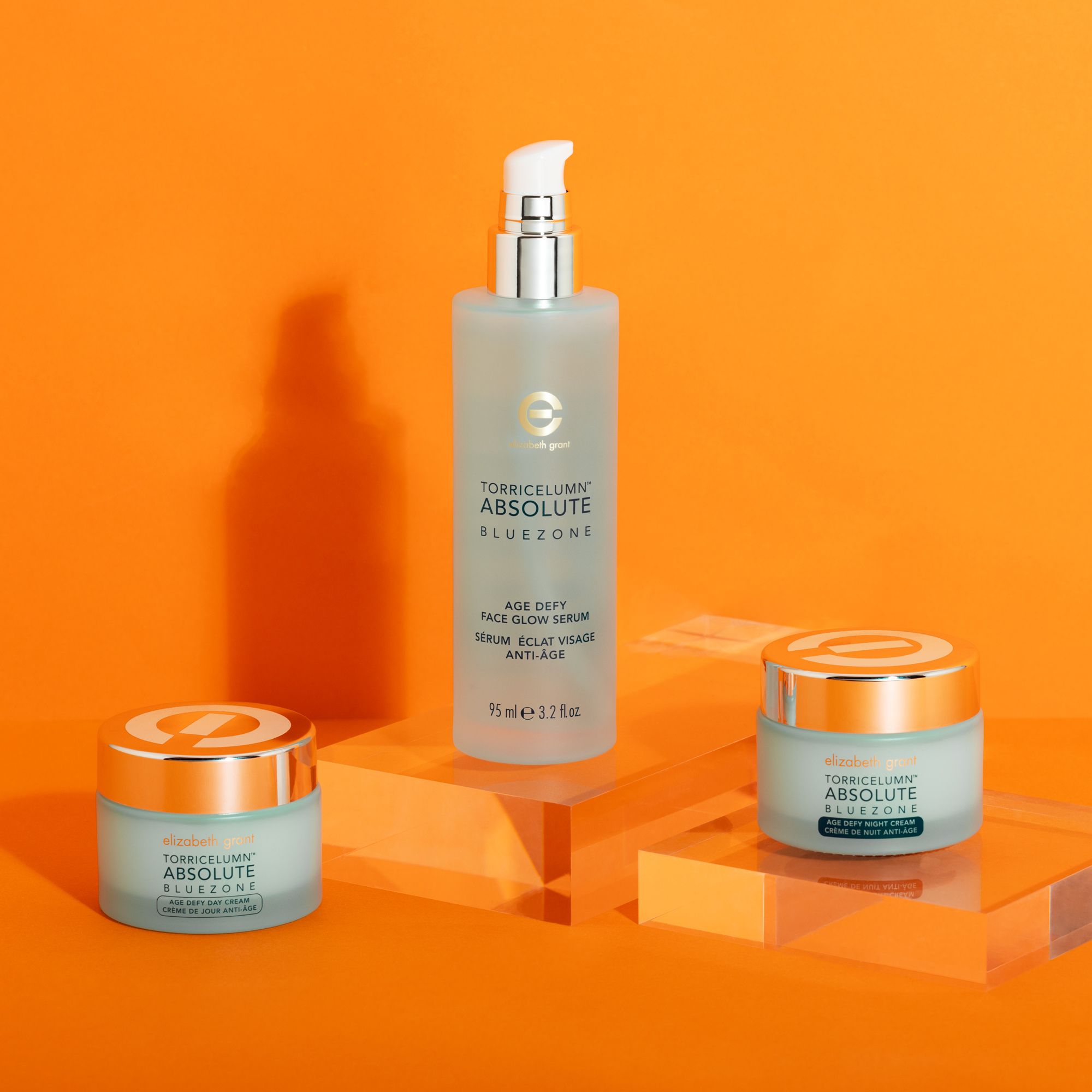 Elizabeth Grant
Absolute Bluezone:
crema giorno, notte
e siero Age Defy