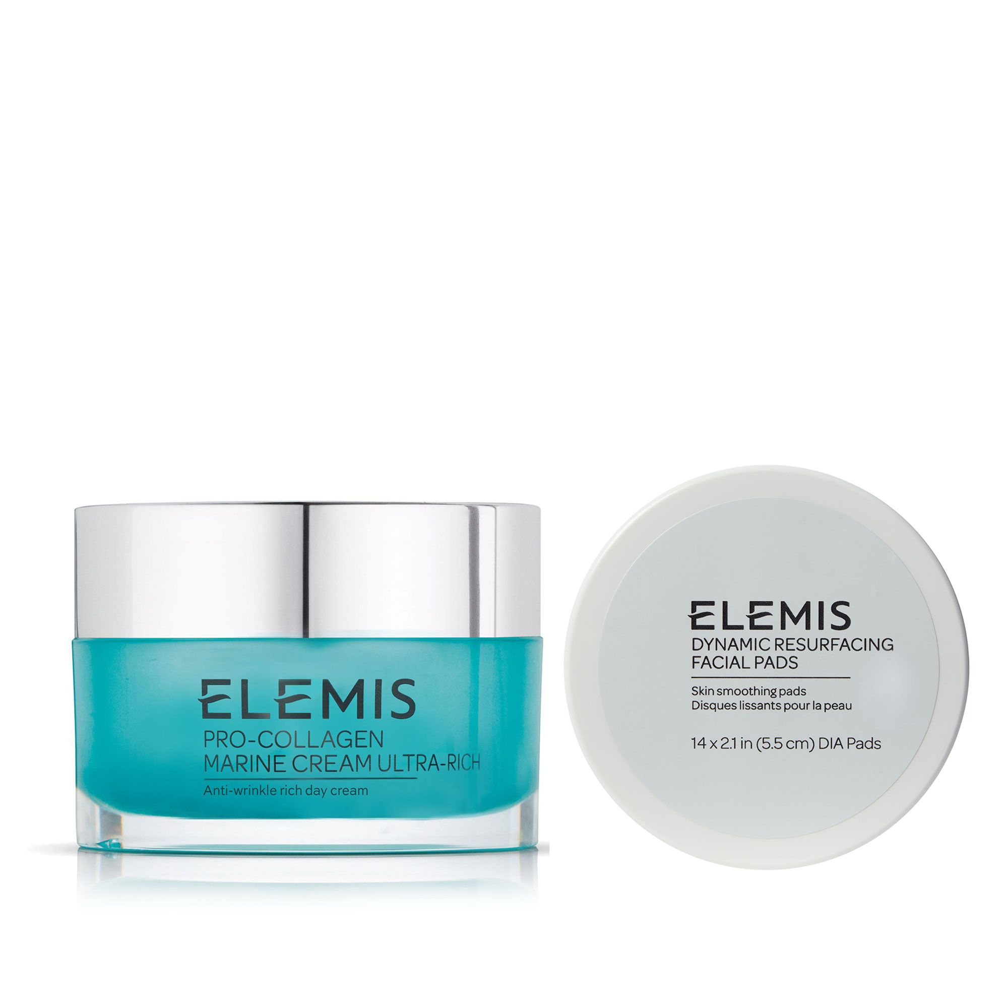 Elemis
14 cuscinetti viso
Dyanamic Resurfacing
e crema Pro-Collagen