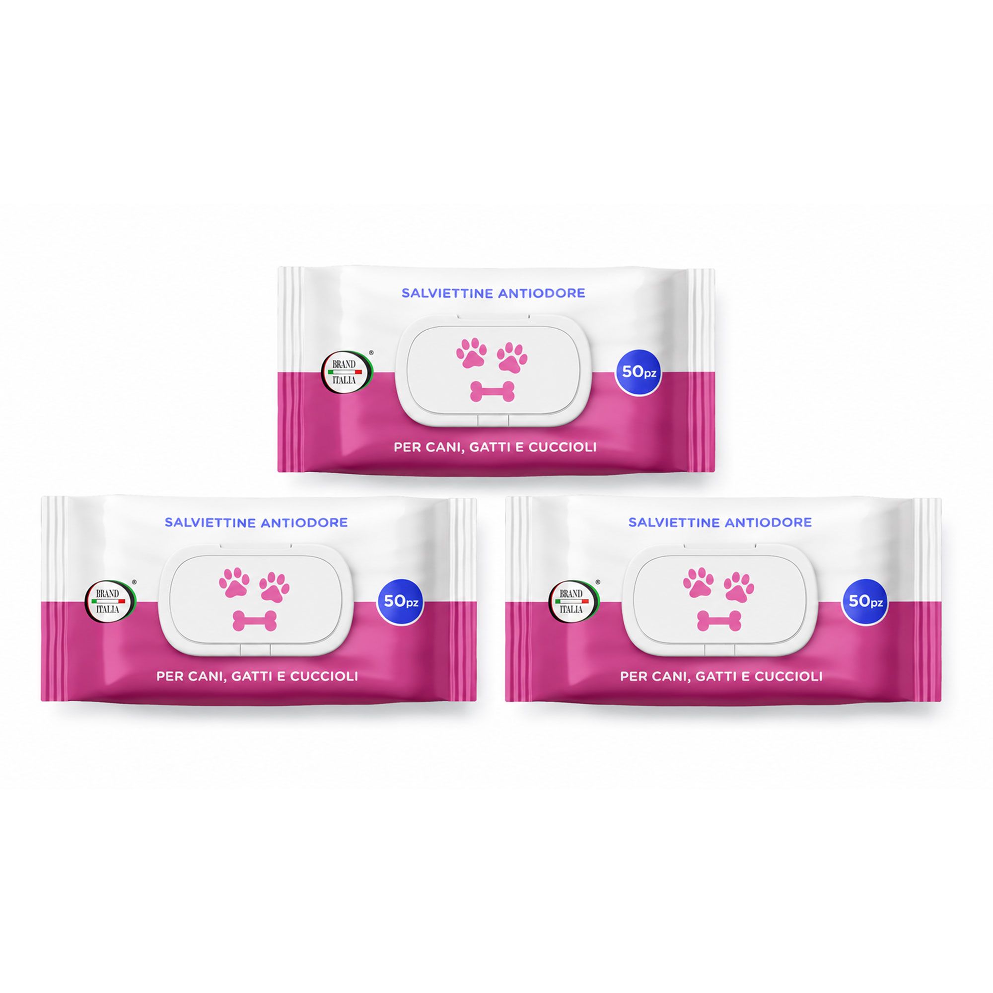 Brand Italia
Salviette monouso 
antiodore per animali
(3x50pz)