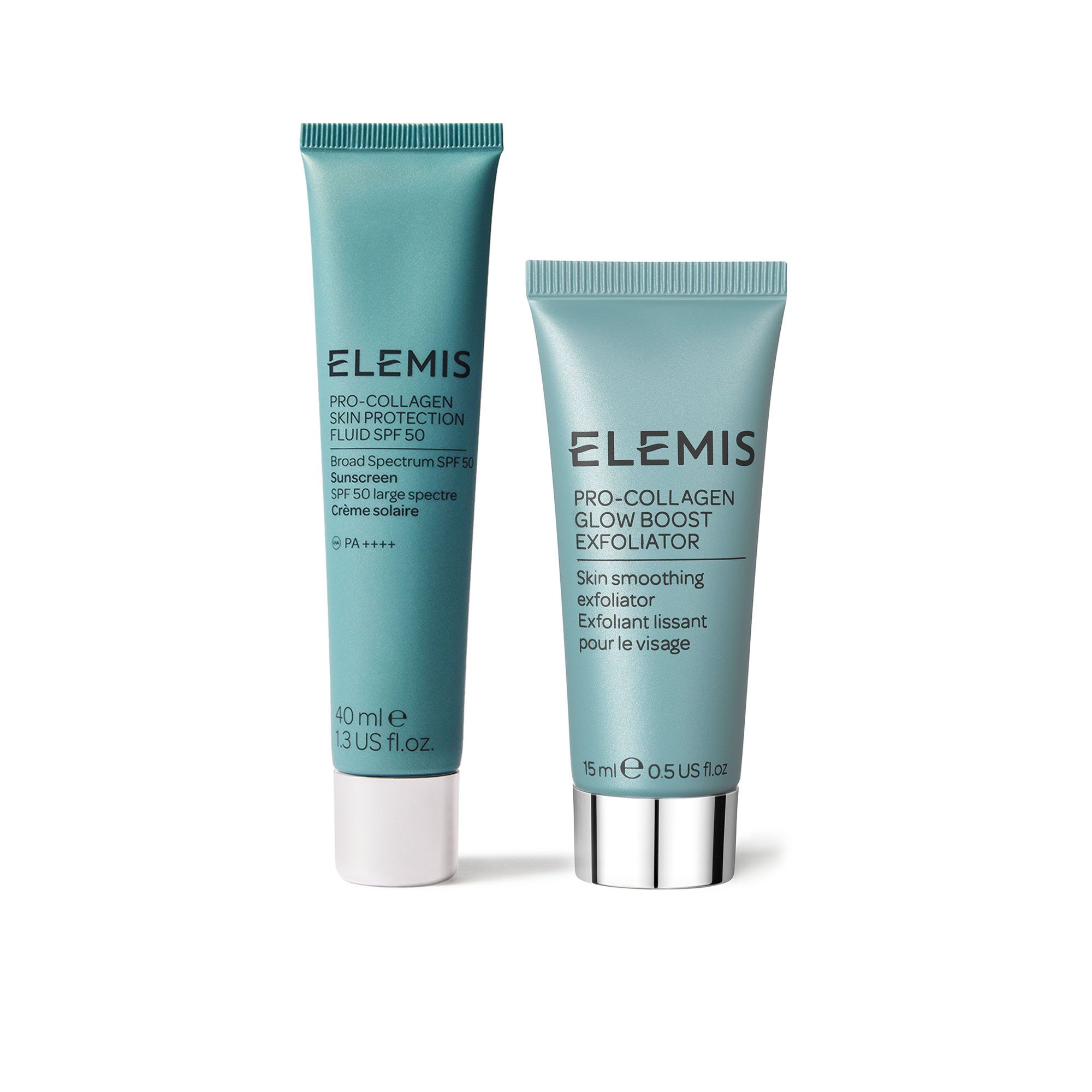 Elemis
Kit Pro-Collagen:
esfoliante (15 ml) e
siero SPF50 (40 ml)