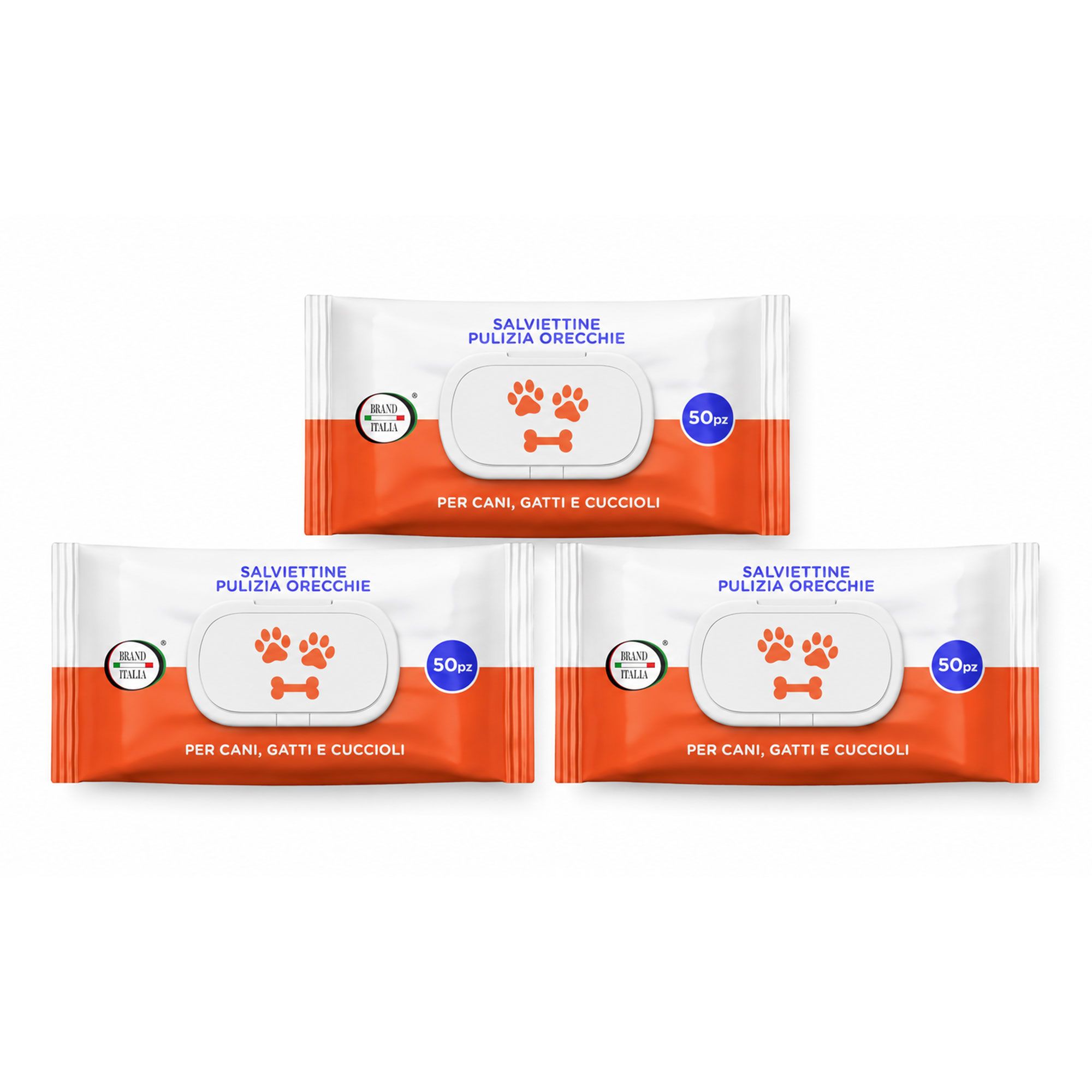 Brand Italia
Salviette monouso
per pulizia orecchie
animali (3x50pz)