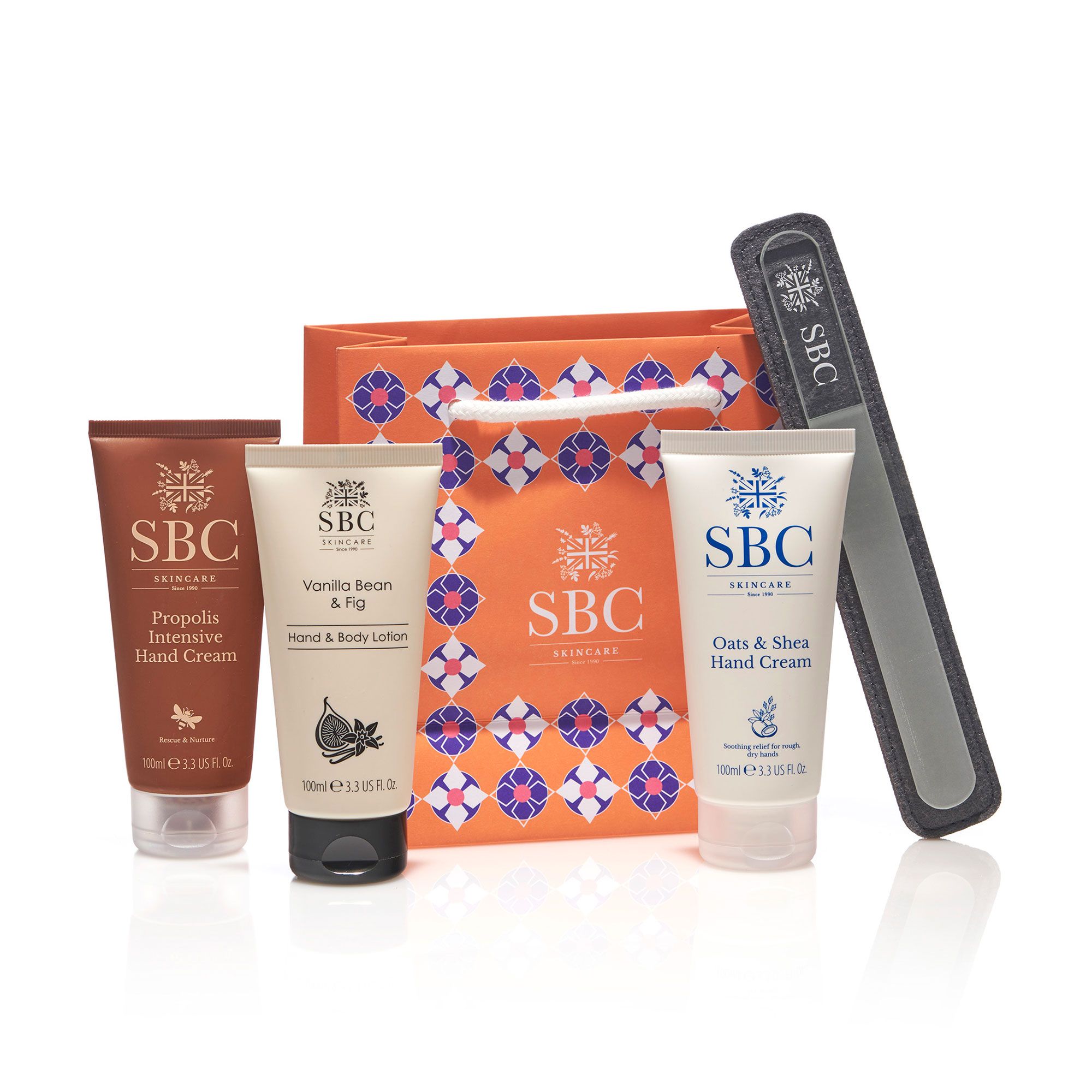 SBC
Kit mani: 2 creme,
lozione, lima
e borsetta