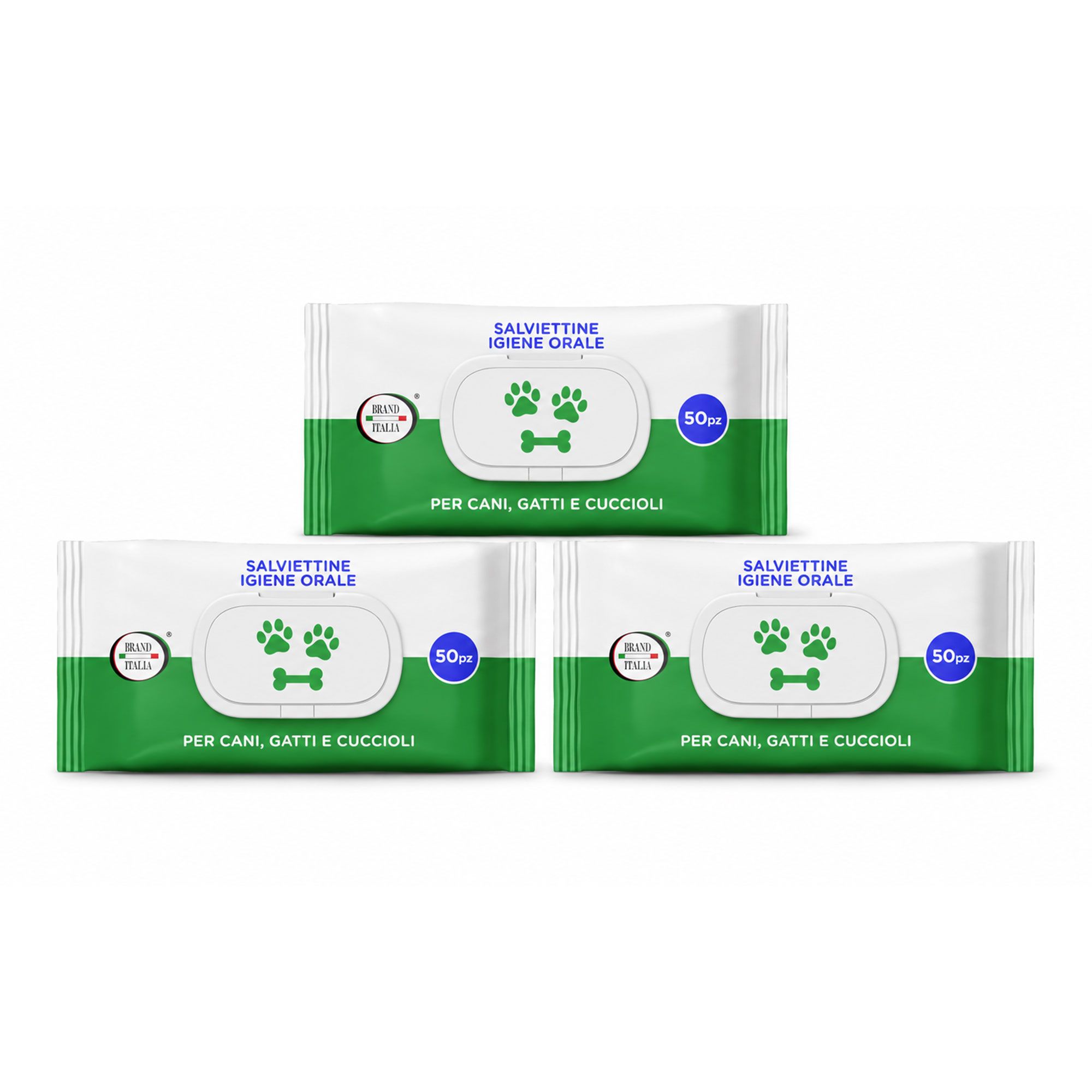Brand Italia
Salviettine monouso
igiene orale
per animali (3x50pz)