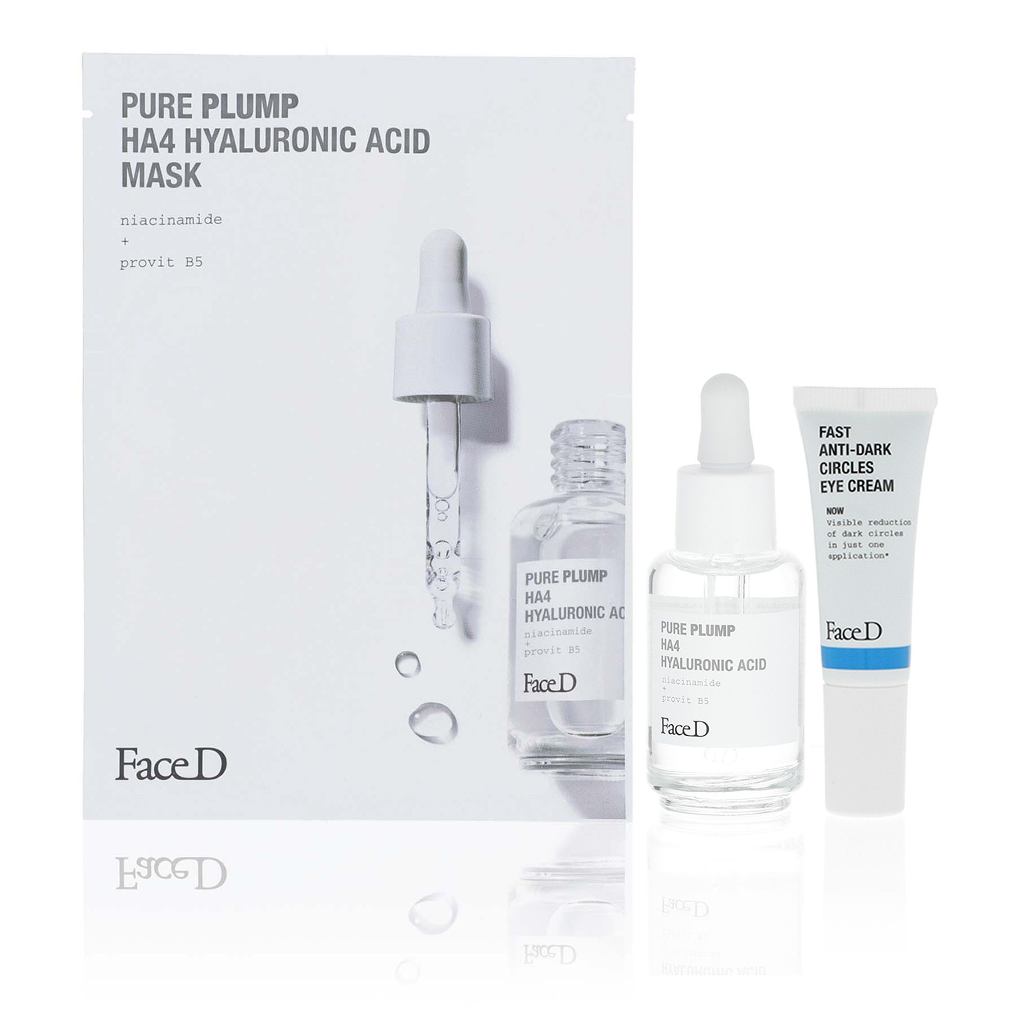 QVC Face-D Kit skincare: maschera siero e contorno occhi