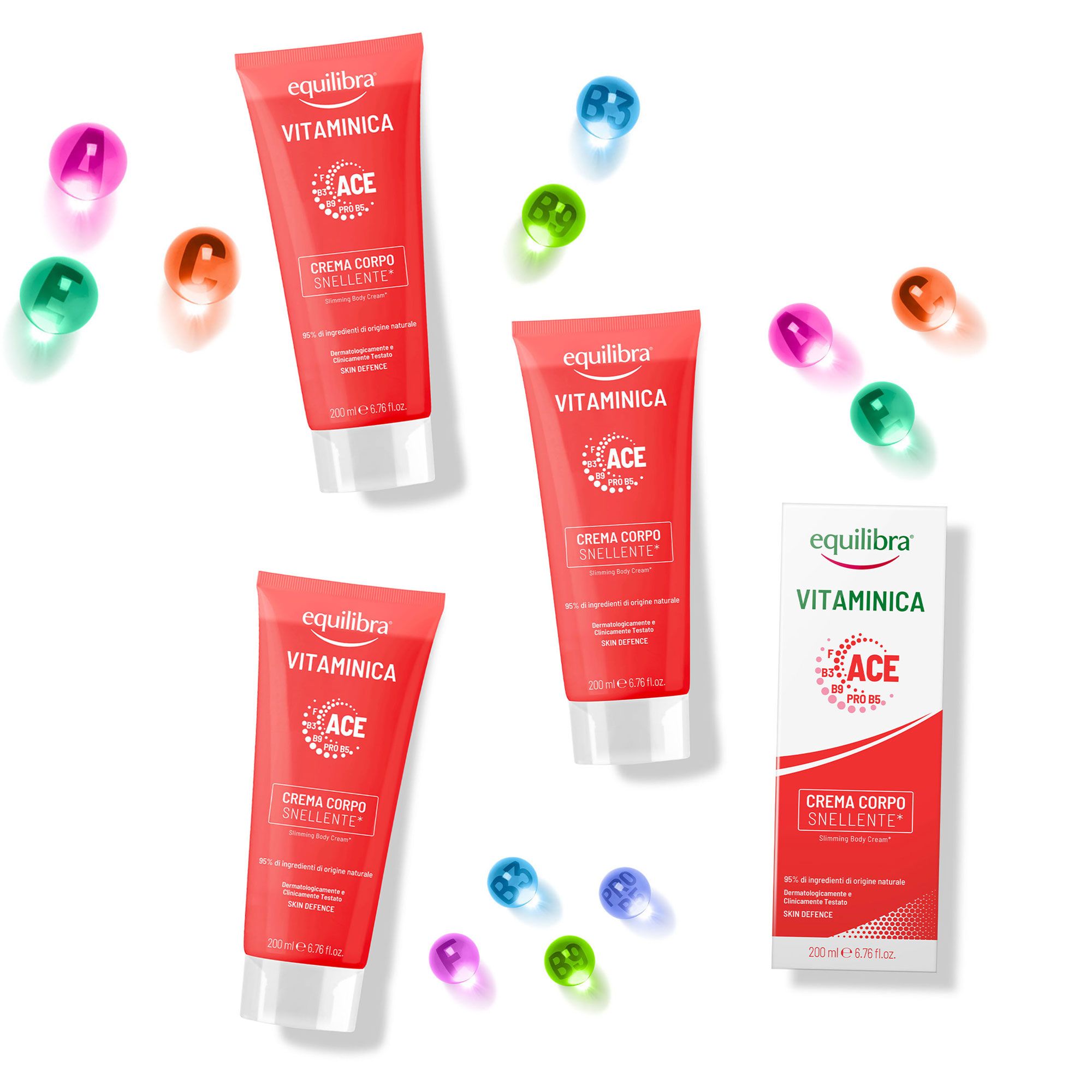 Vitaminica
Crema Corpo Snellente
con 7 vitamine
(3x200ml)