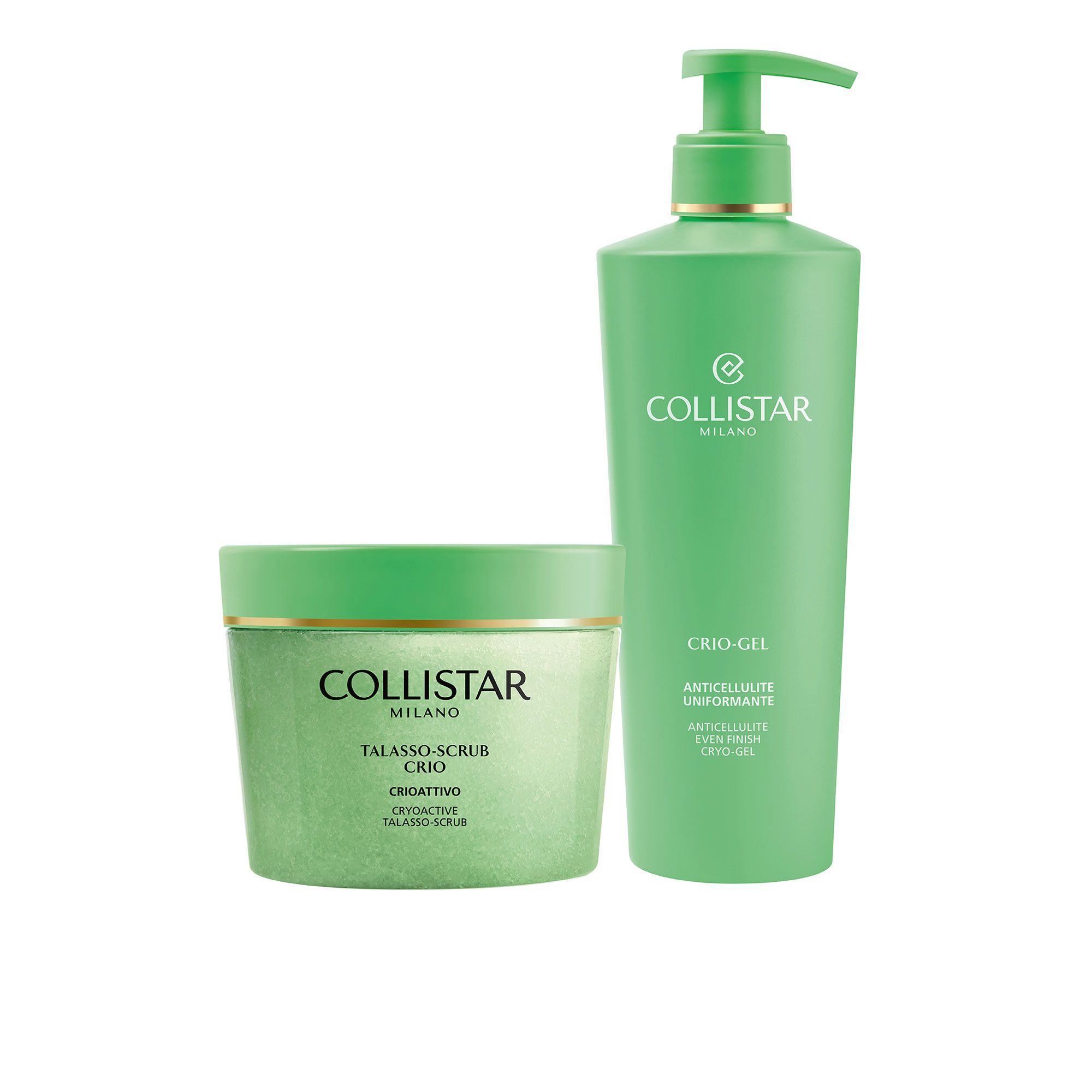 Collistar
Talasso Scrub Crio
(600g) e Crio-Gel
uniformante (400ml)