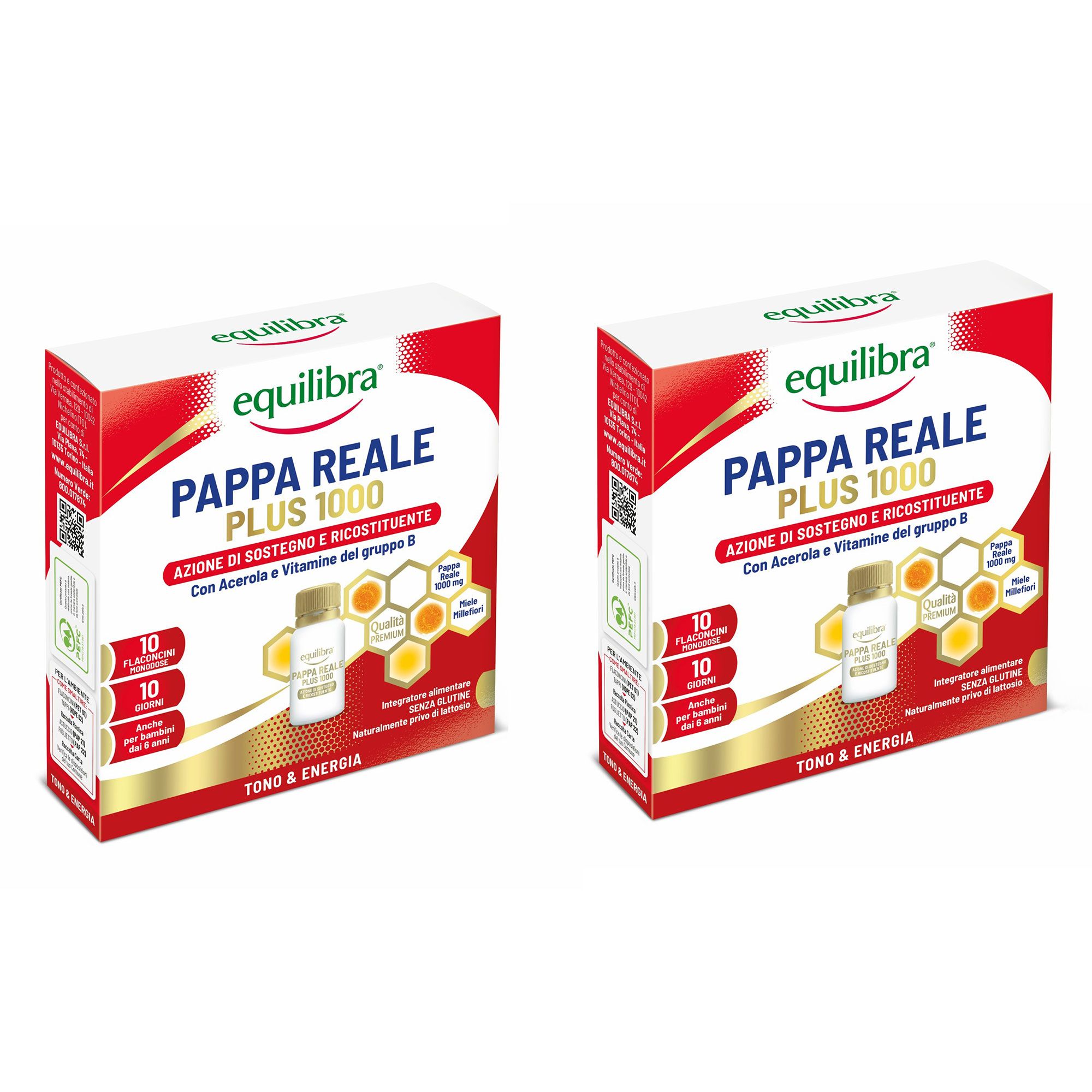 Equilibra®
Integratore Pappa
Reale Plus 1000
flaconcini (2x150ml)
