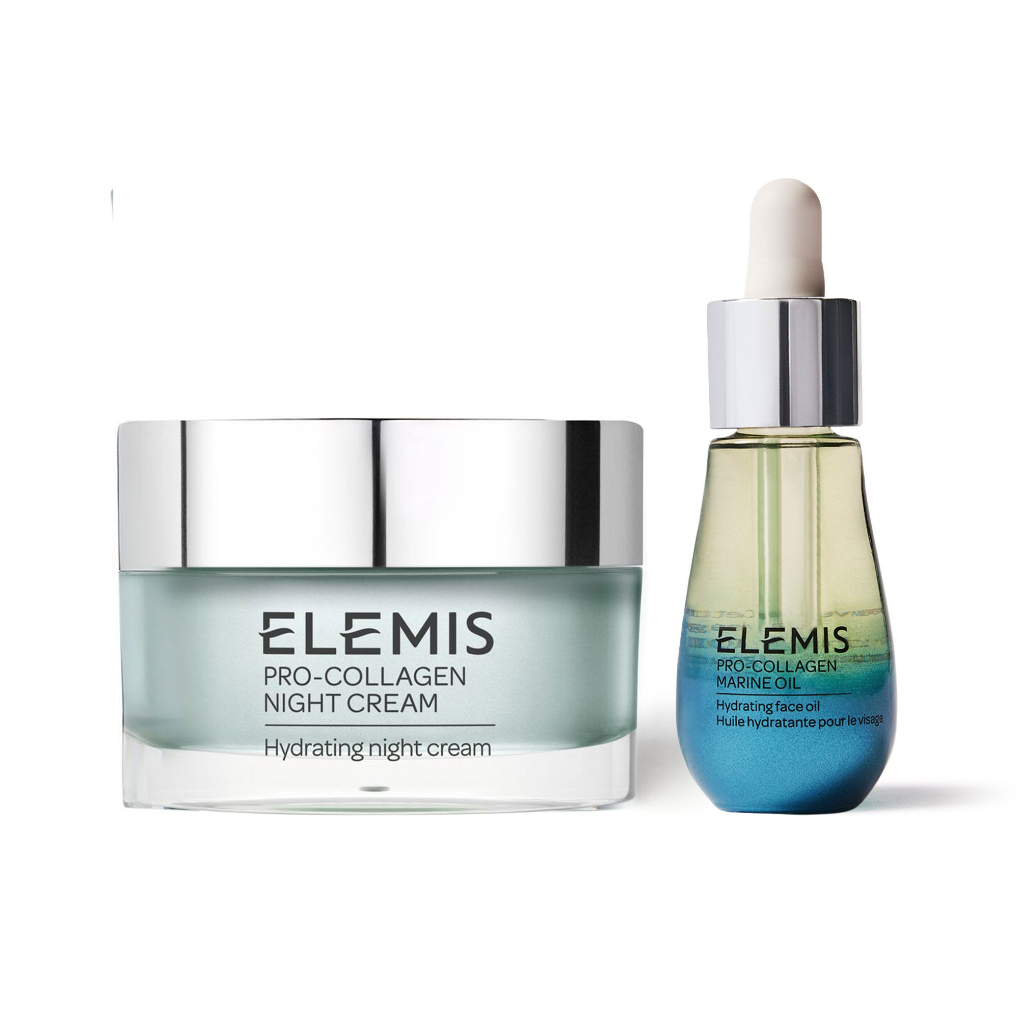 Elemis Crema notte Pro- Collagen (30ml) e olio viso (15ml)
