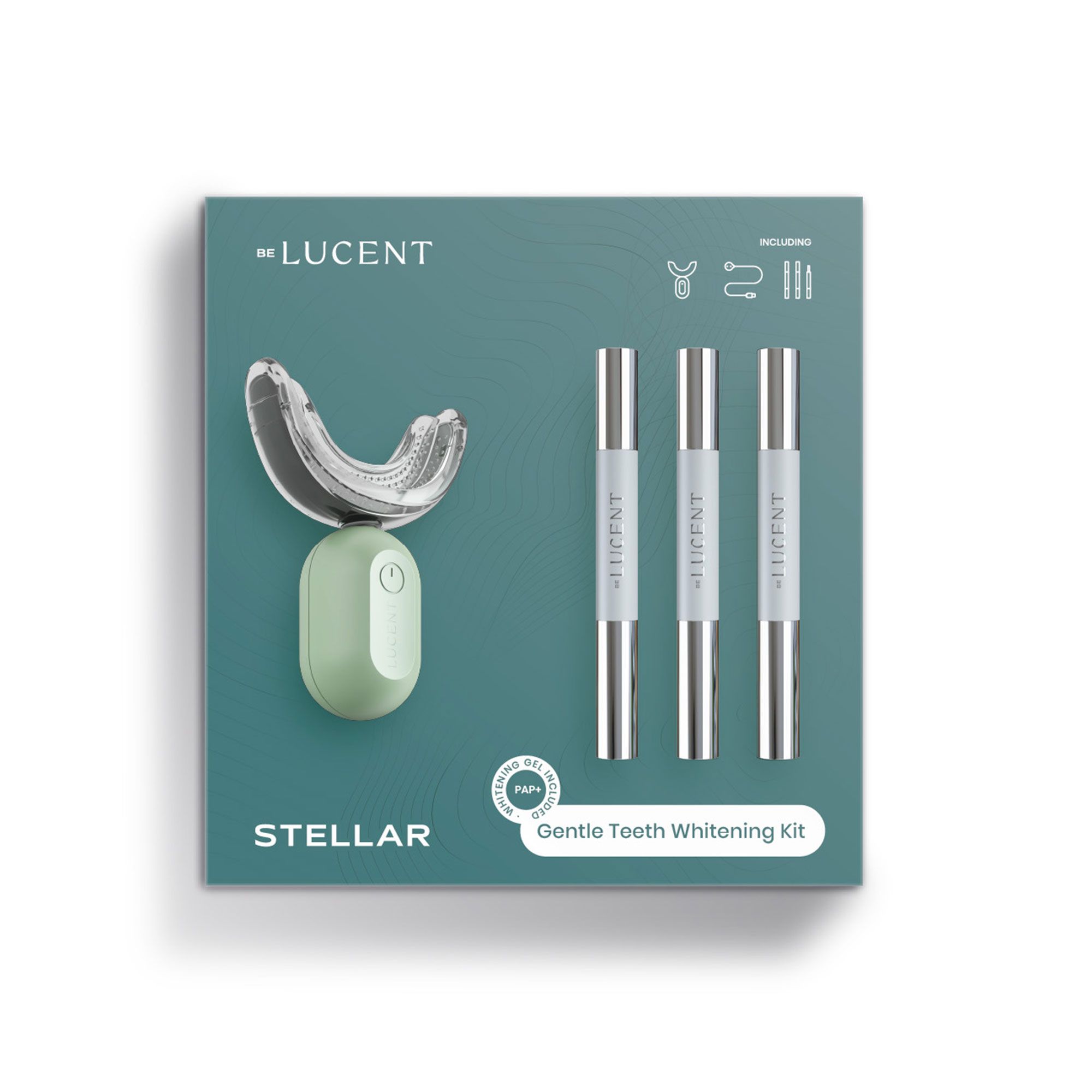 Lucent Kit sbiancamento denti con dispositivo LED e 3 gel