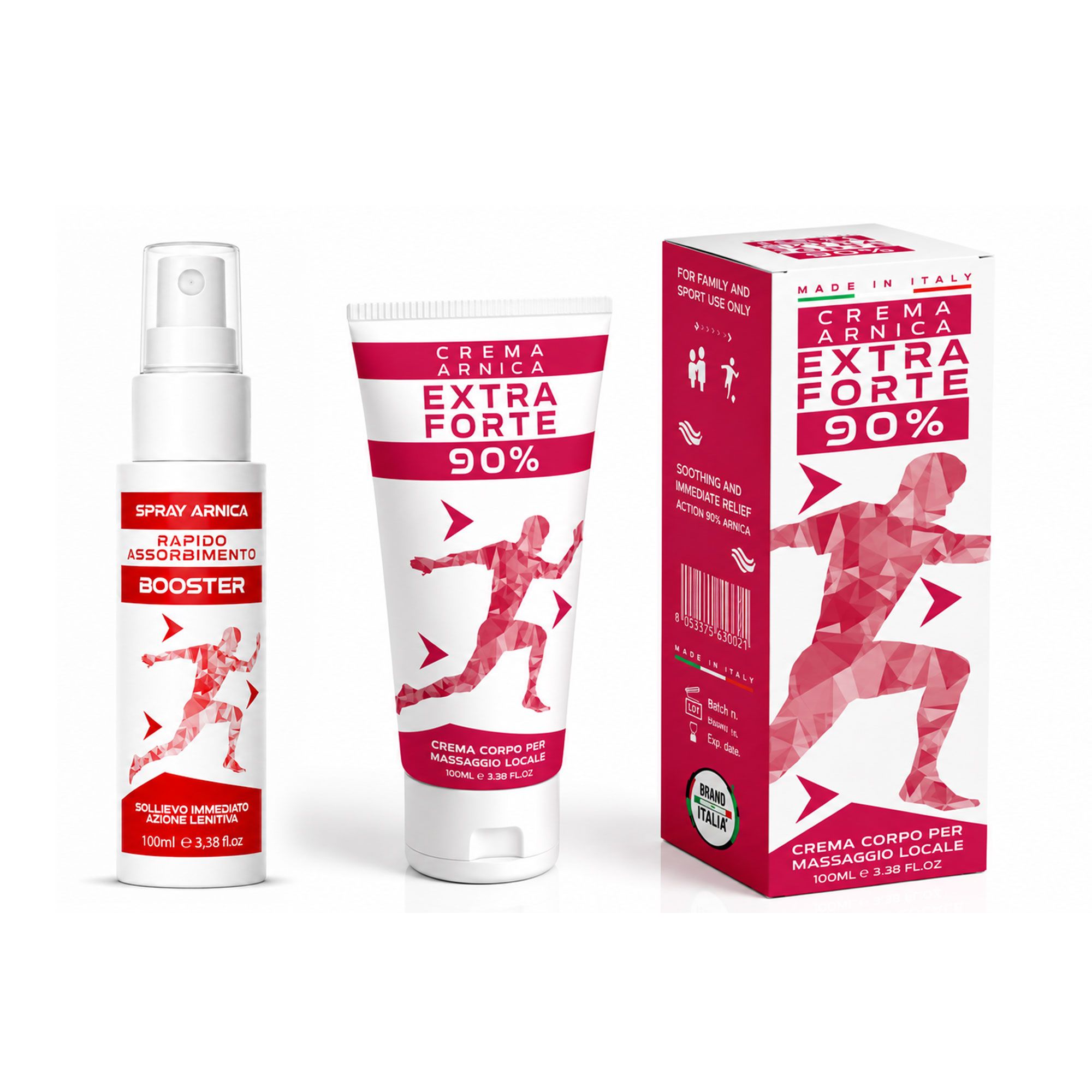 Brand Italia
Arnica Extra Forte
90%: crema (100 ml)
e spray (100 ml)