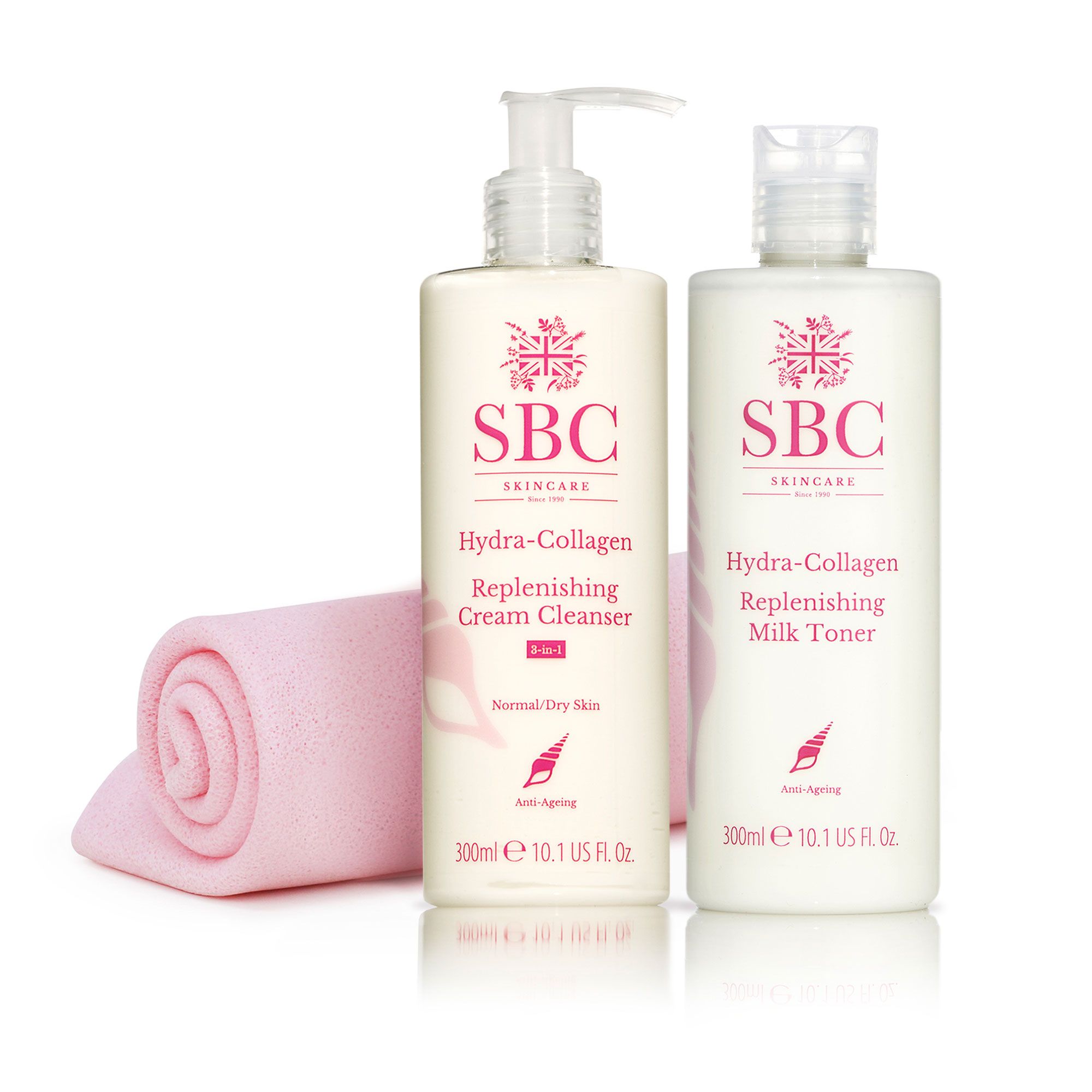 SBC
Hydra-Collagen
Detergente (300ml) +
Tonico (300ml) +panno