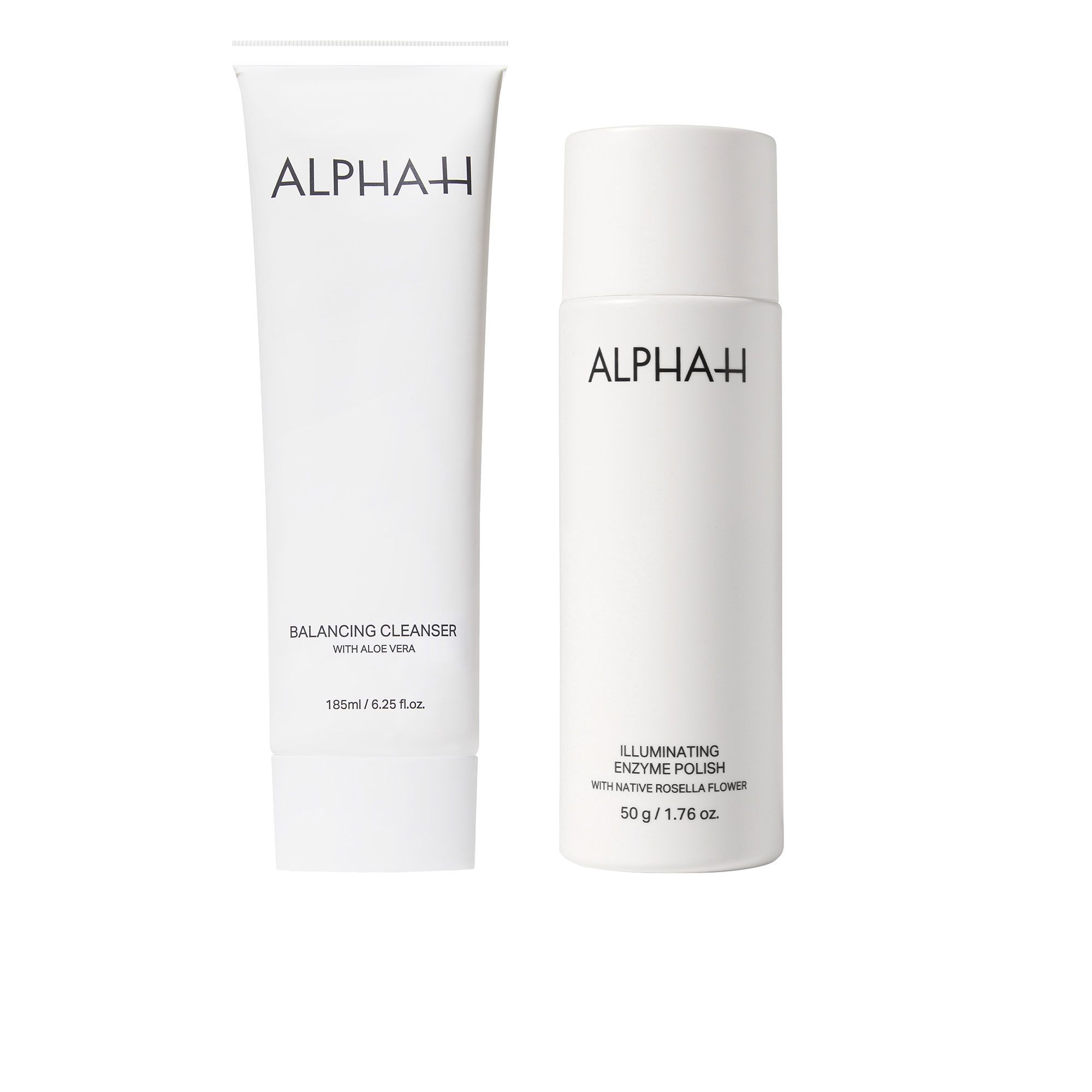 Alpha-H
Detergente Balancing
(185 ml) e esfoliante
Illuminating (50 g)