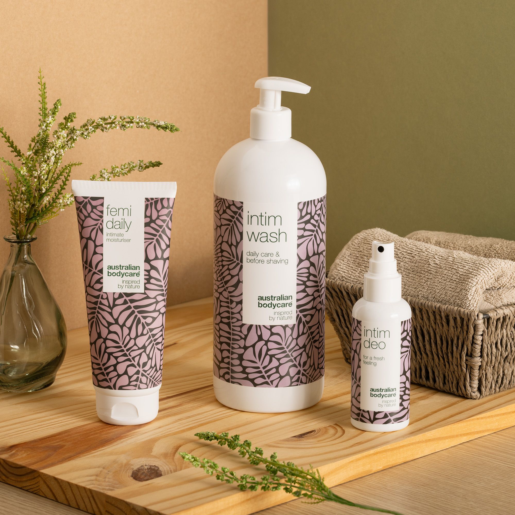 Australian Bodycare
Kit Intimate Care:
detergente, gel
e deodorante