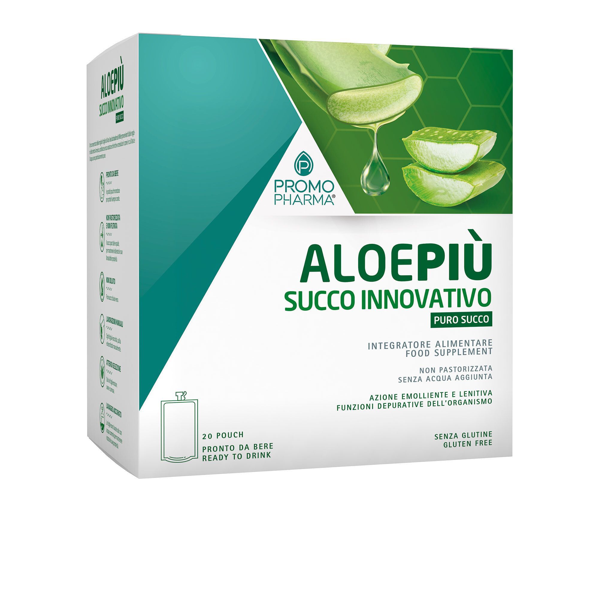 QVC PromoPharma Aloe Più Puro Succo Integratore alimentare (20x50 ml)