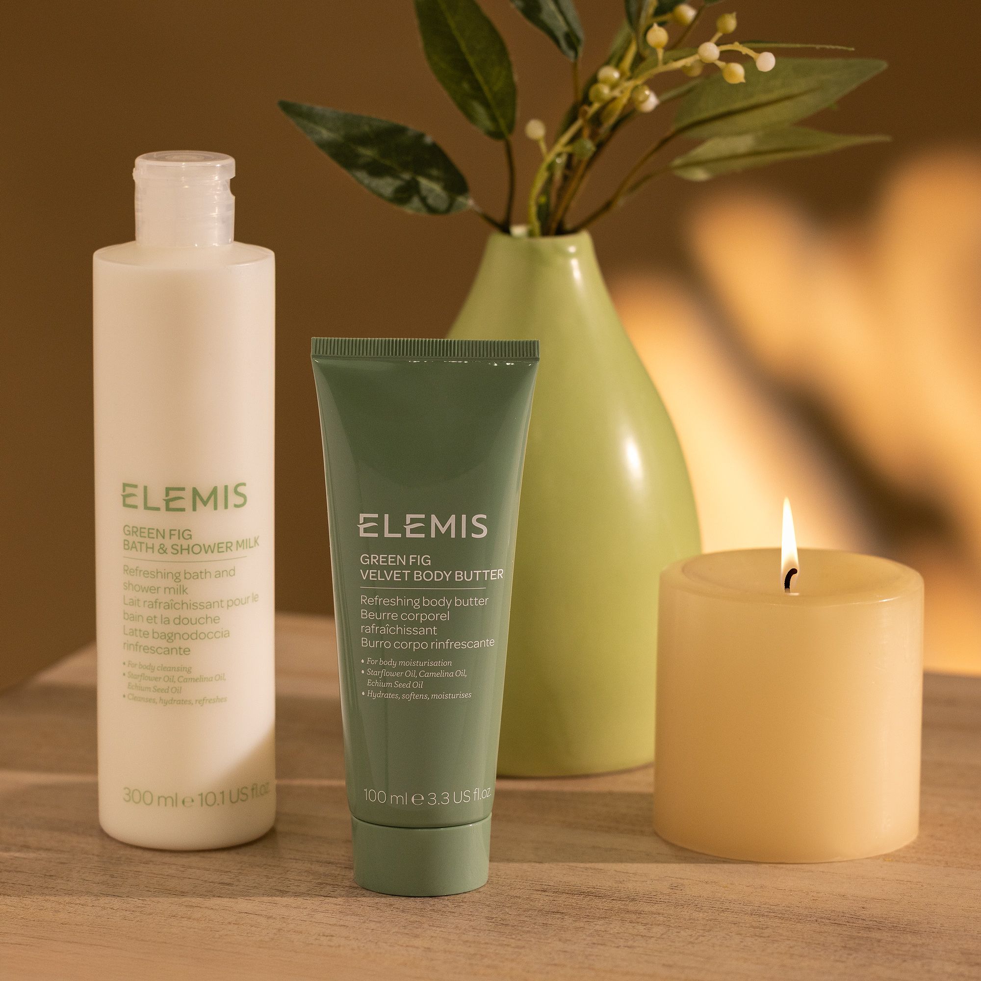Elemis
Green Fig Burro
corpo (100ml) e
bagnoschiuma (300ml)