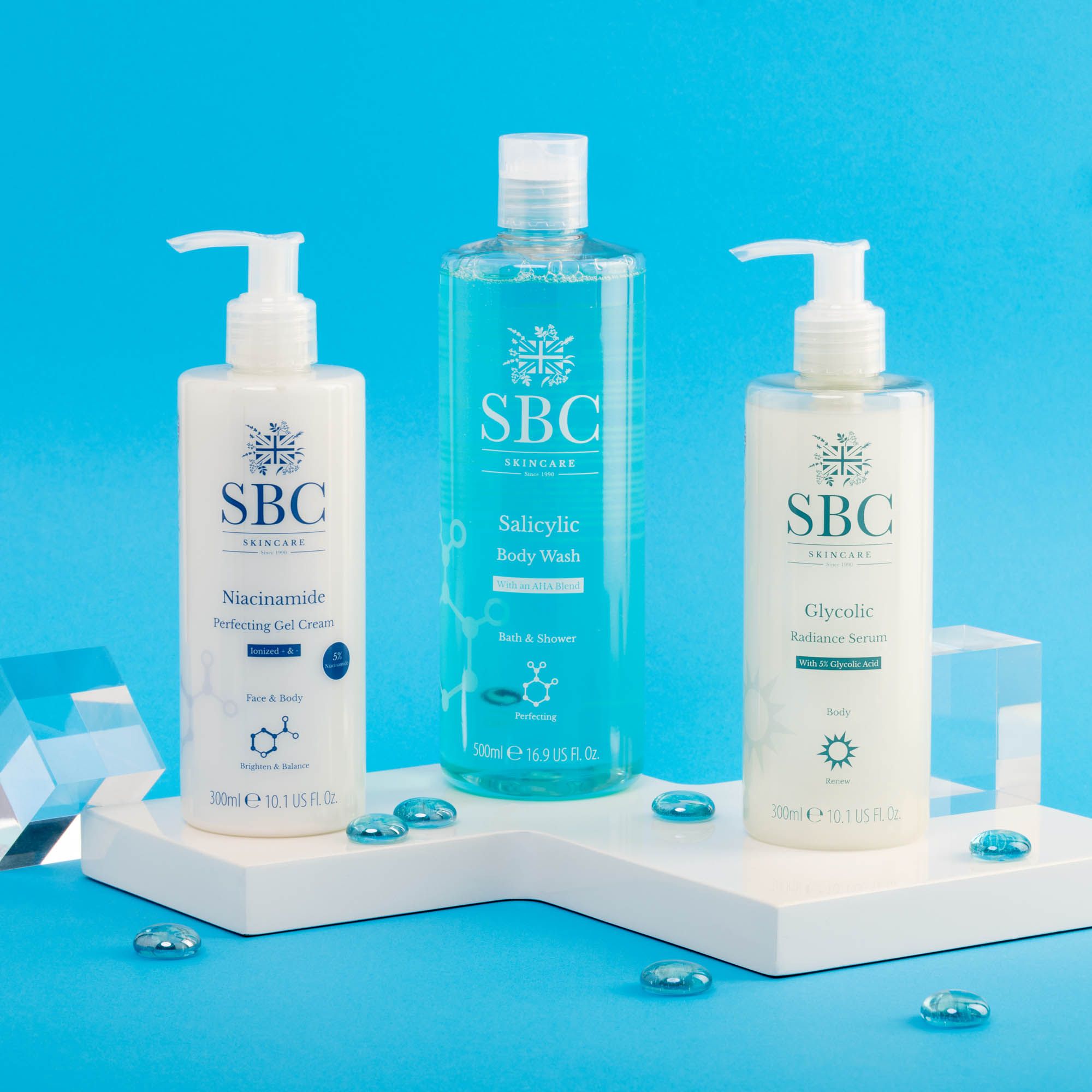 Image of SBC Crema Niacinamide, siero corpo Glycolic, detergente Salicylic061