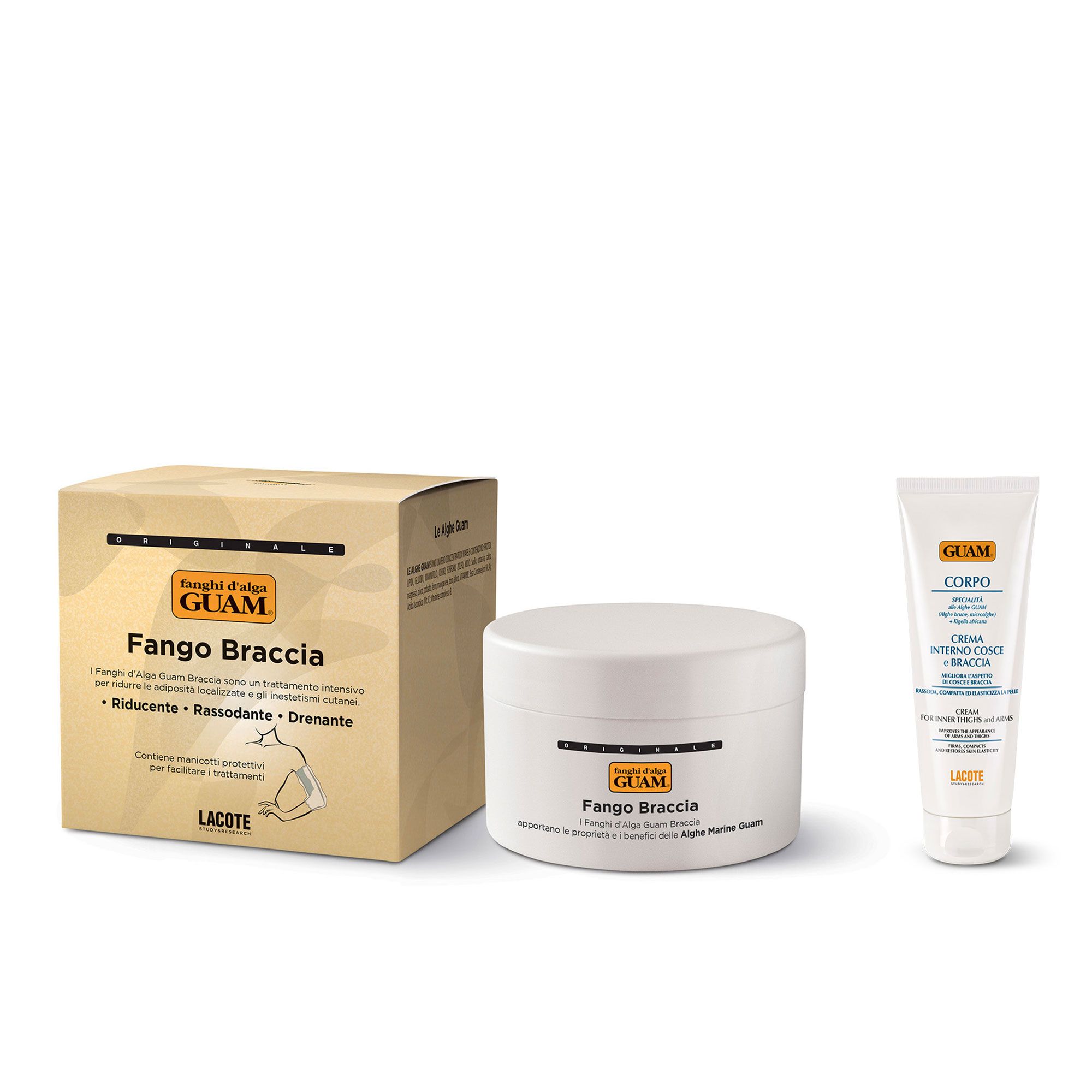 Guam®
Fango Braccia (250ml)
e Crema Interno Cosce
e Braccia (75ml)