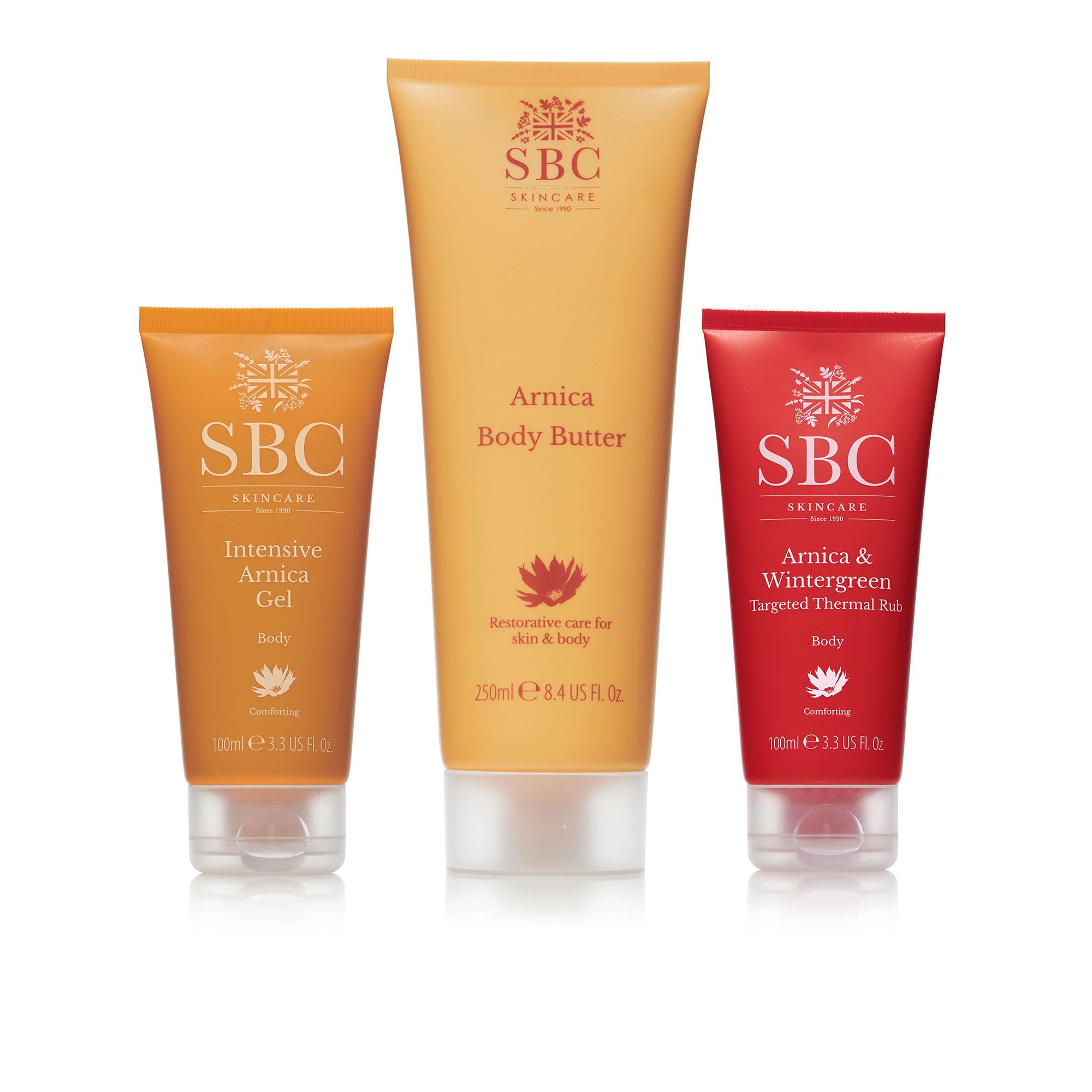 SBC
Kit Arnica: burro
corpo, gel intensivo,
impacco termale