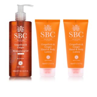 SBC
Gel idratante (300ml)
+Crema mani (2x100ml)
Grapefruit&Ginger