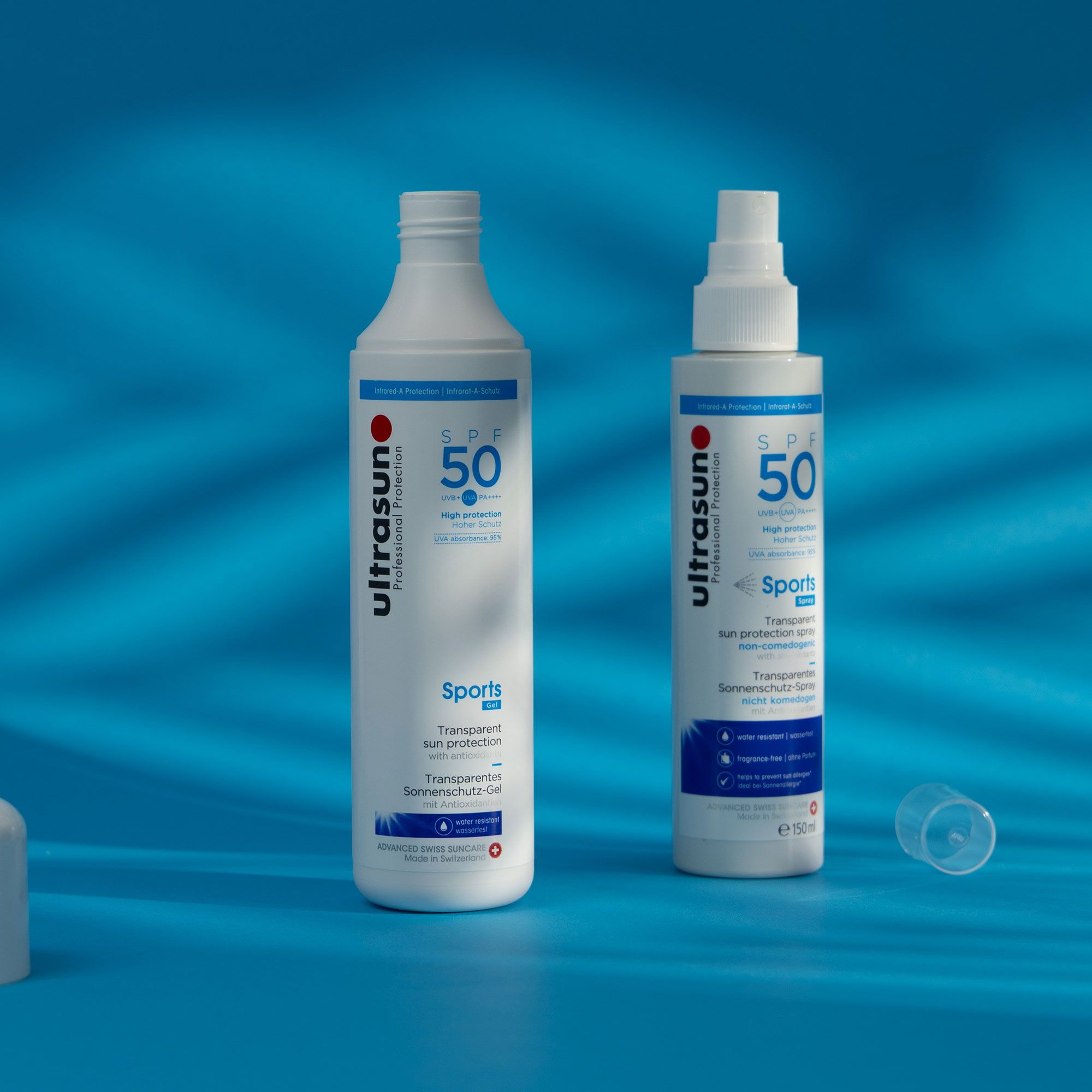 Ultrasun Sports Solari SPF50 Gel (200ml) + Spray (150ml)