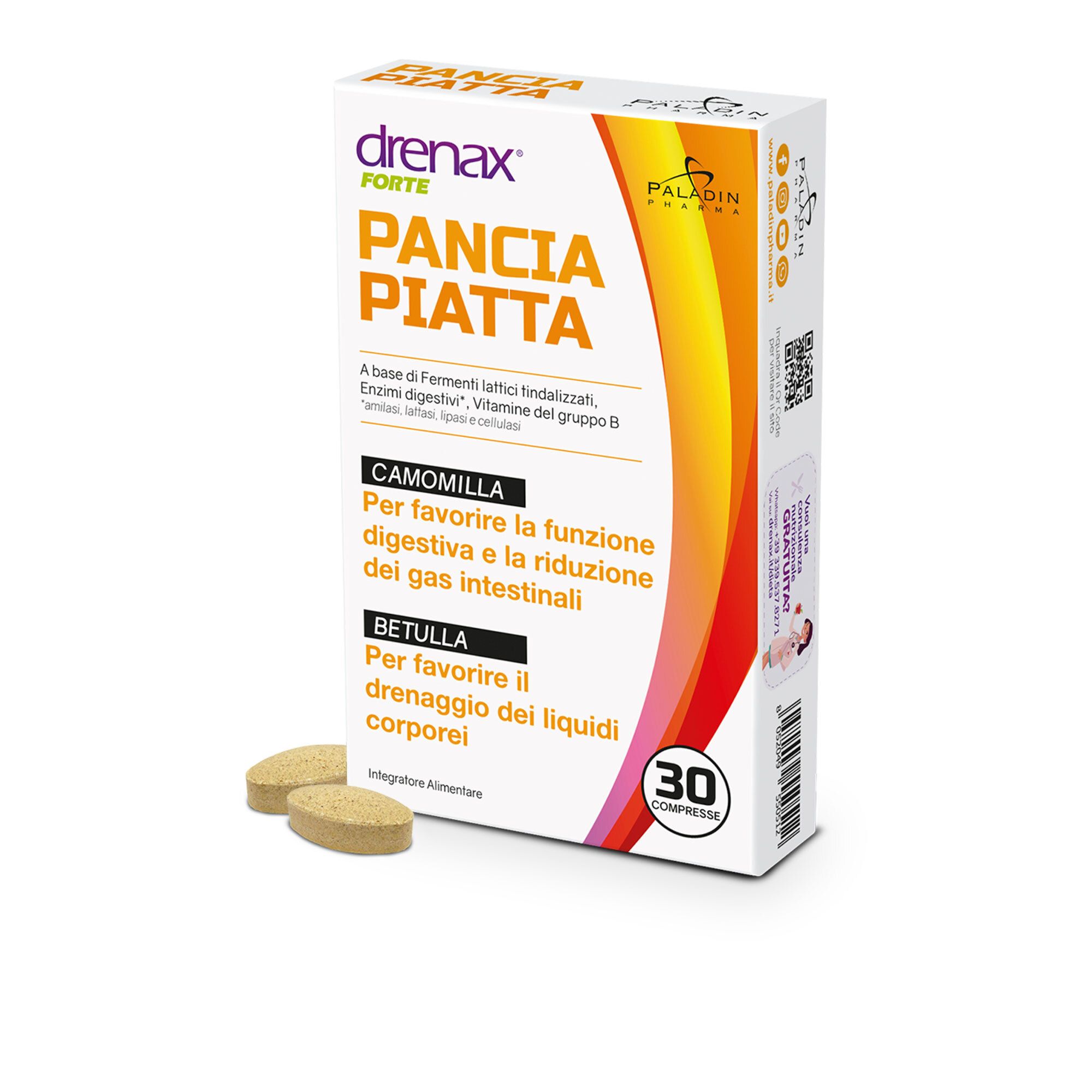 QVC Drenax Forte Pancia Piatta Integratore alimentare (30cpr)