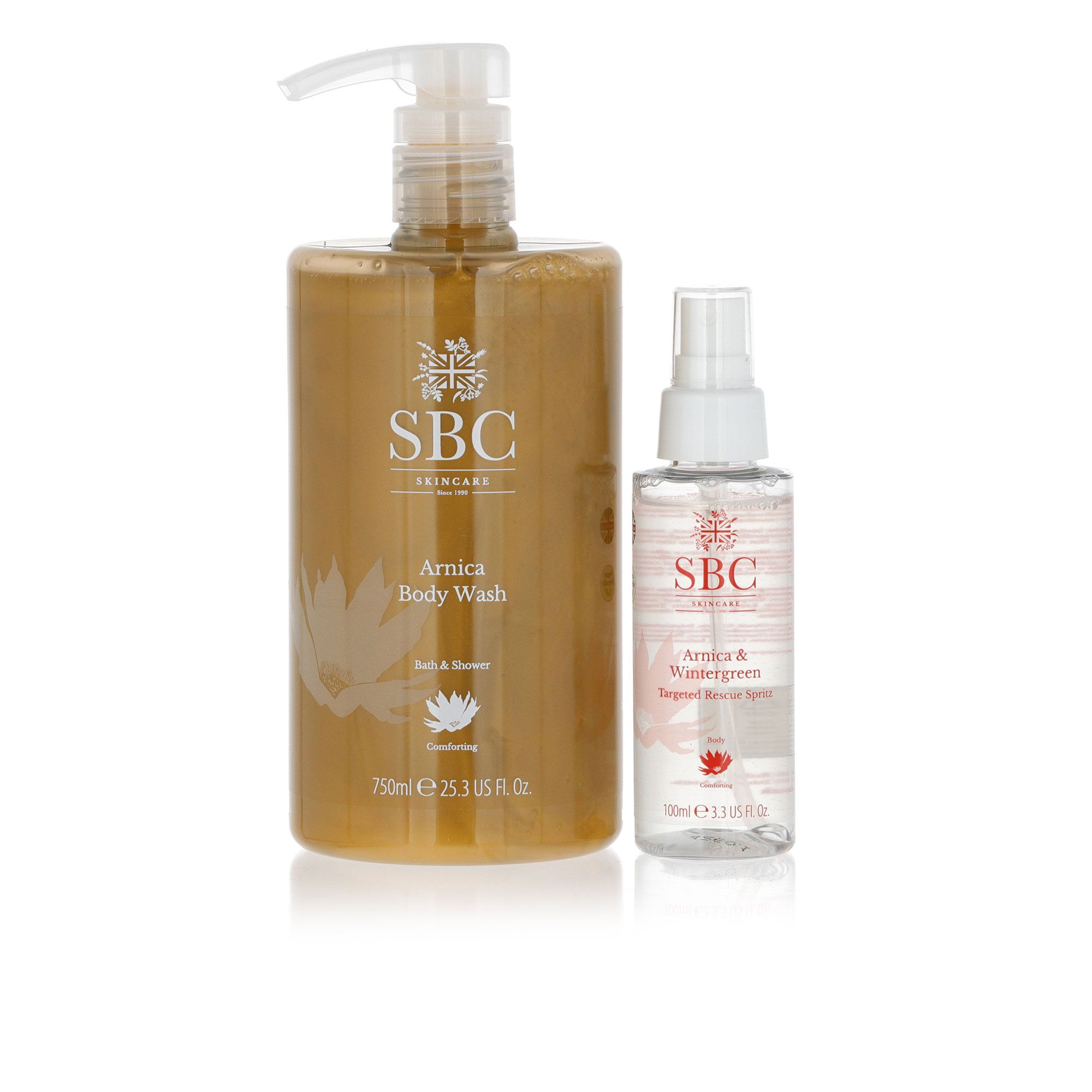 SBC Arnica Bagnoschiuma (750ml) e spray corpo Wintergreen (100ml)